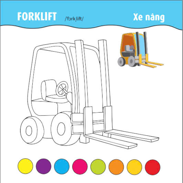 tô màu phát triển iq-eq-cq - song ngữ anh-việt - ôtô-tàu thuyền-máy bay - tập 2