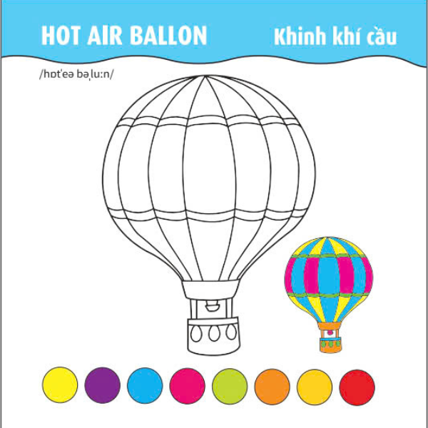 tô màu phát triển iq-eq-cq - song ngữ anh-việt - ôtô-tàu thuyền-máy bay - tập 2