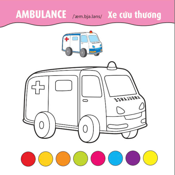 tô màu phát triển iq-eq-cq - song ngữ anh-việt - ôtô-tàu thuyền-máy bay - tập 3