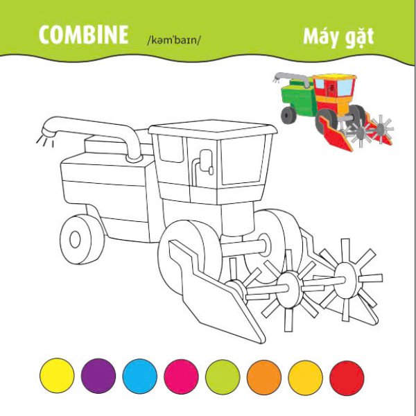 tô màu phát triển iq-eq-cq - song ngữ anh-việt - ôtô-tàu thuyền-máy bay - tập 4