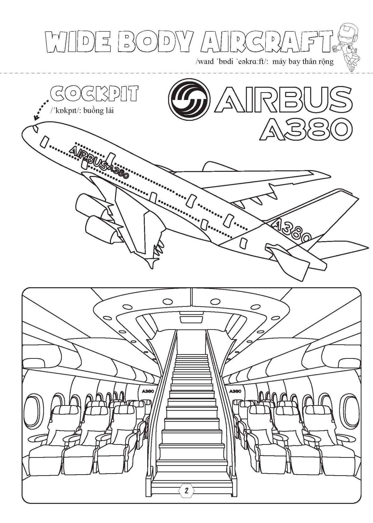 tô màu phương tiện giao thông - máy bay siêu khổng lồ - super huge airplanes