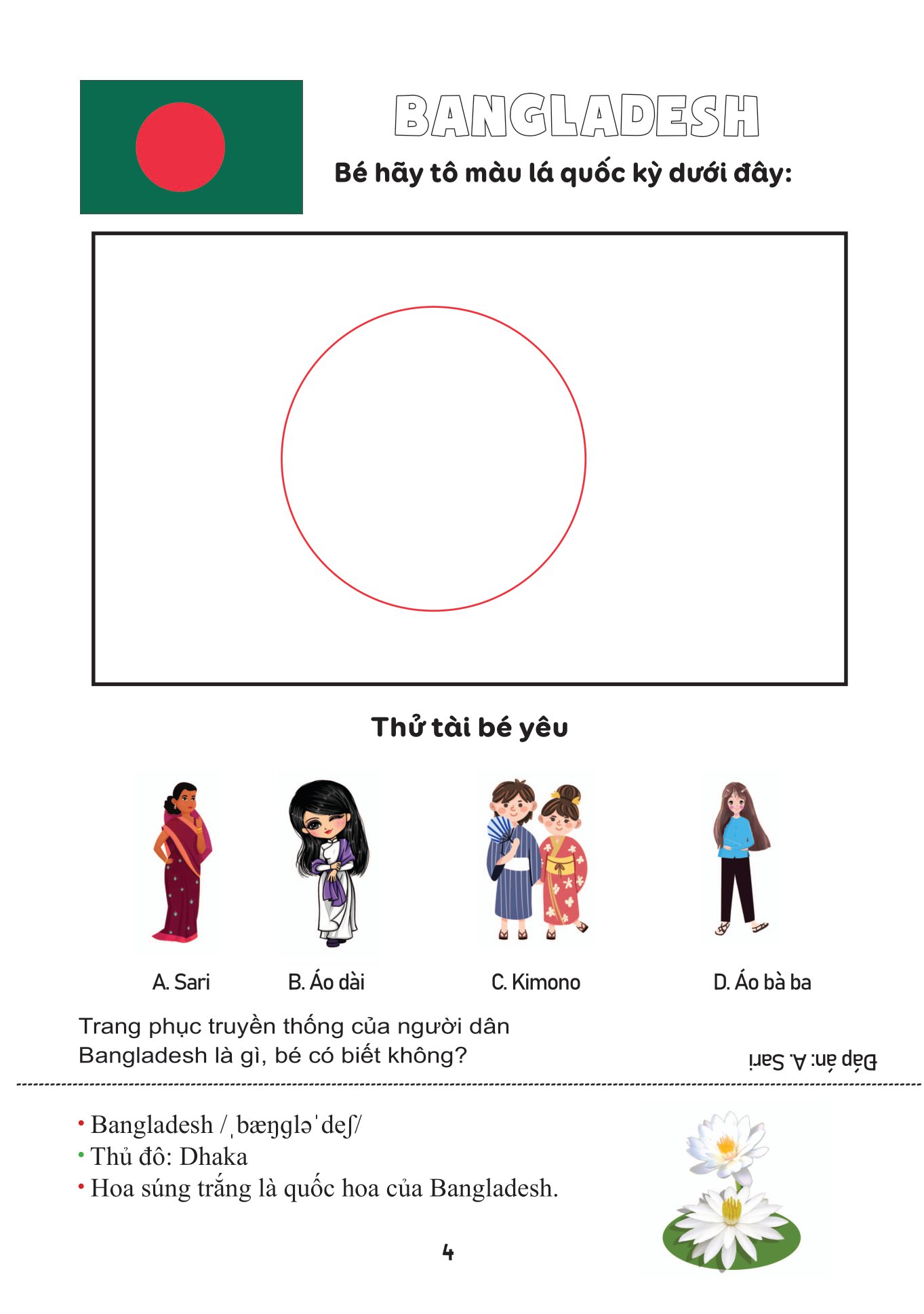 tô màu quốc kỳ - quốc kỳ châu á: đông nam á và nam á