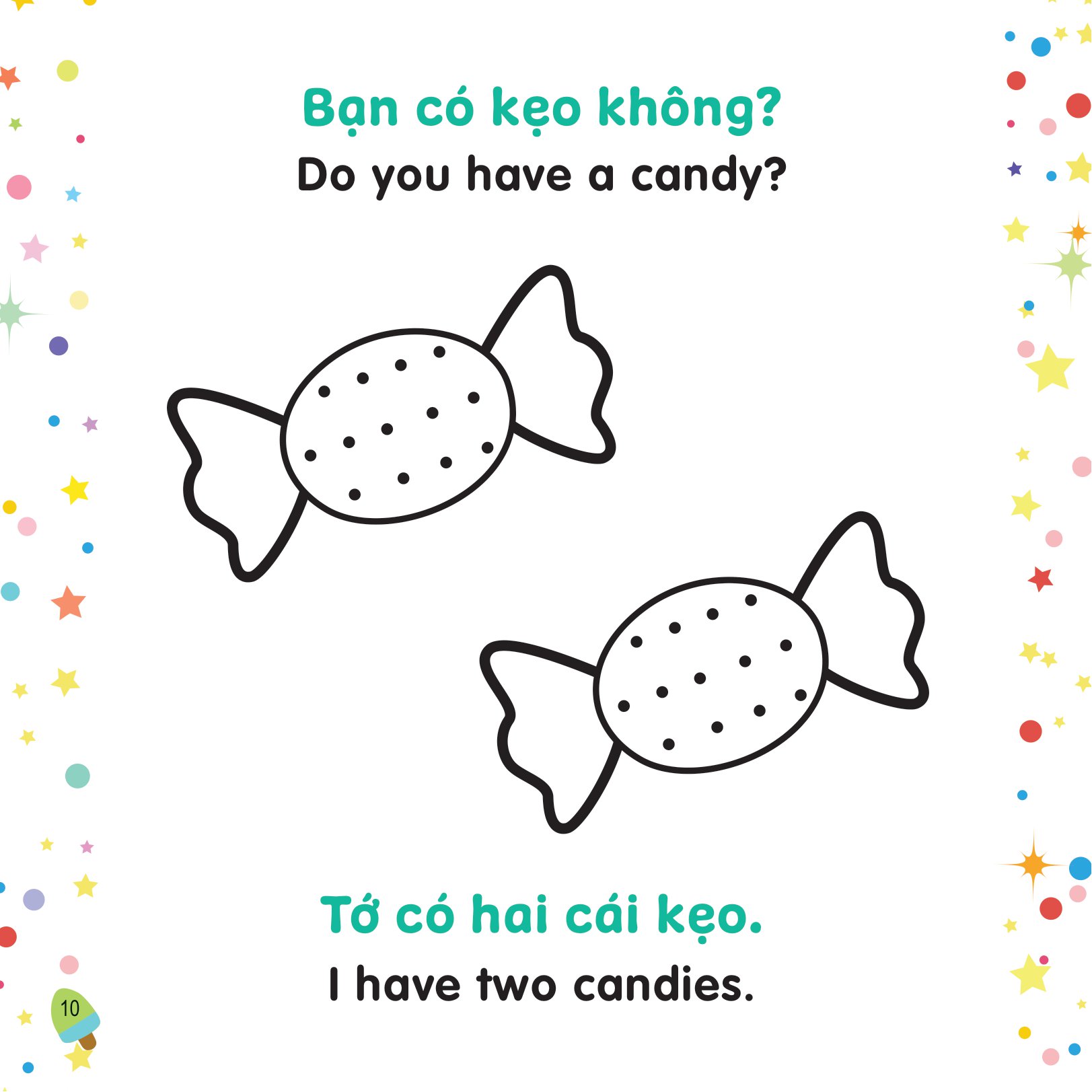 tô màu sáng tạo - bé học tiếng anh - bạn thích cái gì?