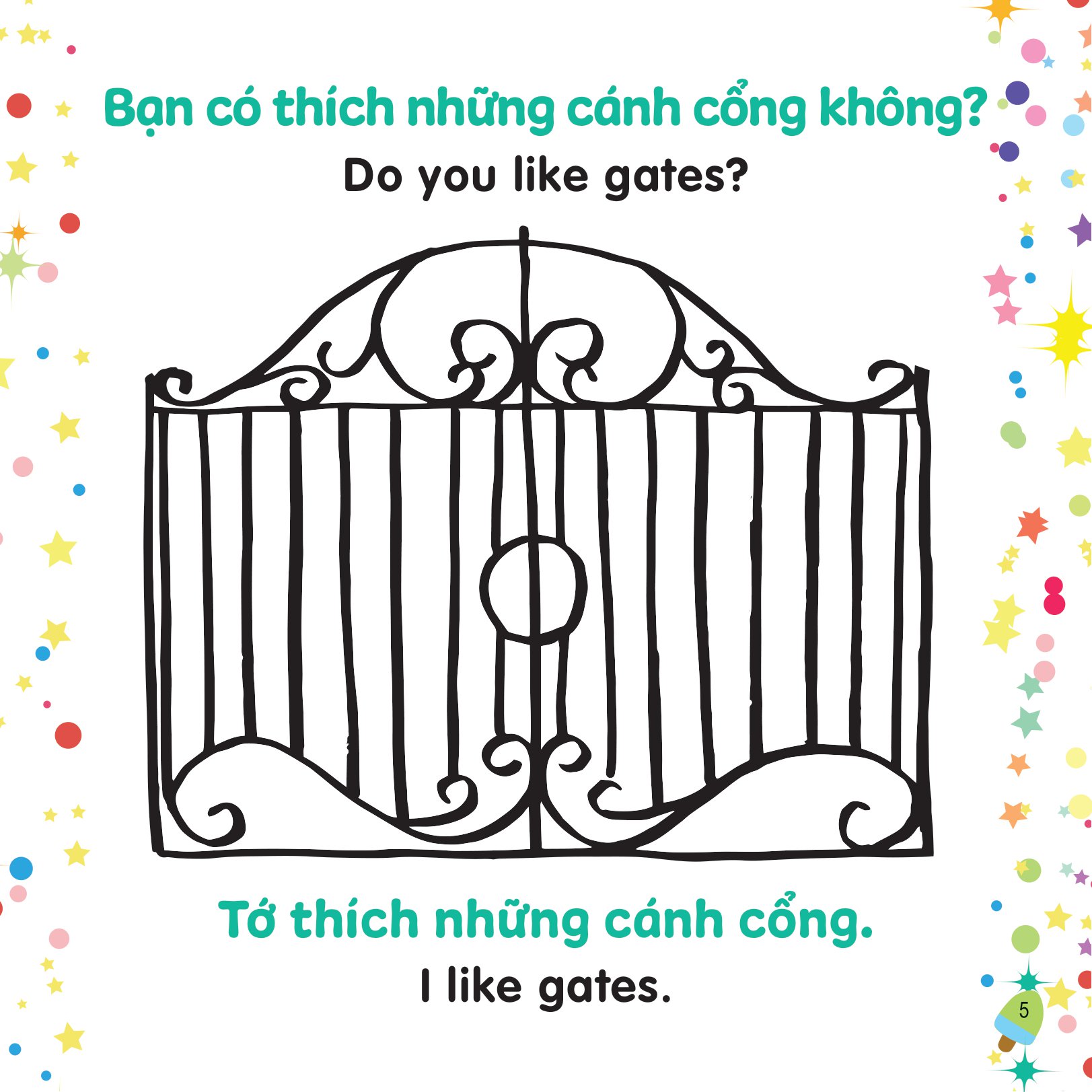 tô màu sáng tạo - bé học tiếng anh - bạn thích cái gì?