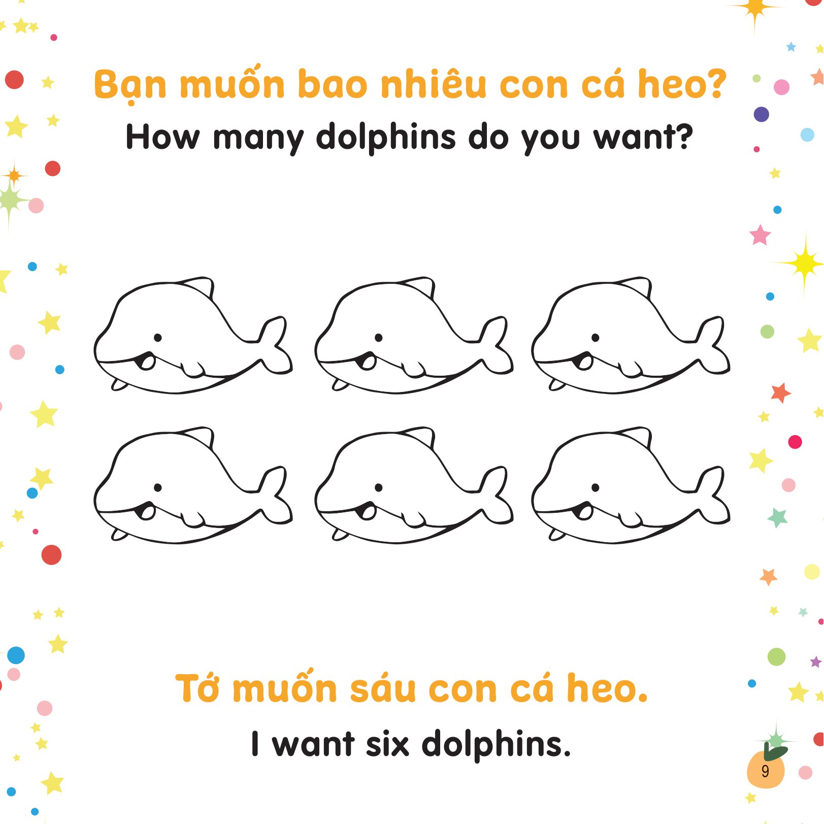 tô màu sáng tạo - bé học tiếng anh - cùng nhau đếm số