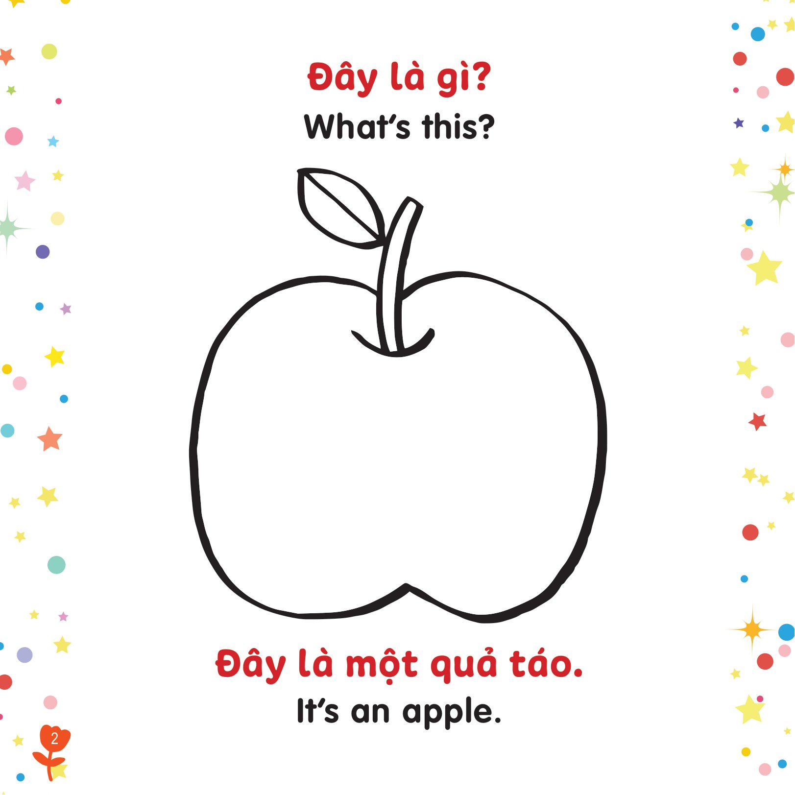 tô màu sáng tạo - bé học tiếng anh - đây là gì?