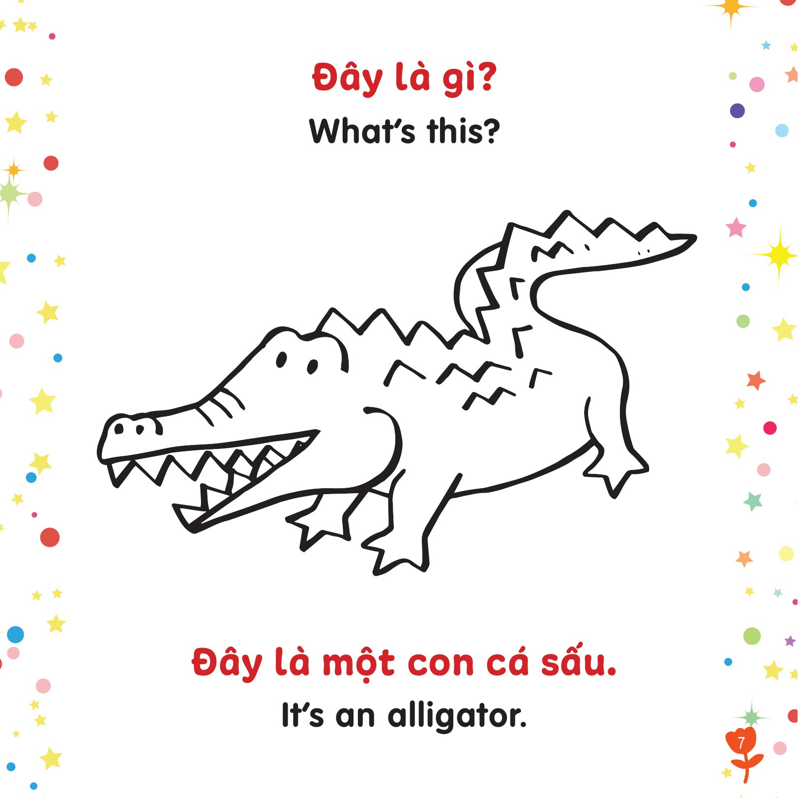 tô màu sáng tạo - bé học tiếng anh - đây là gì?