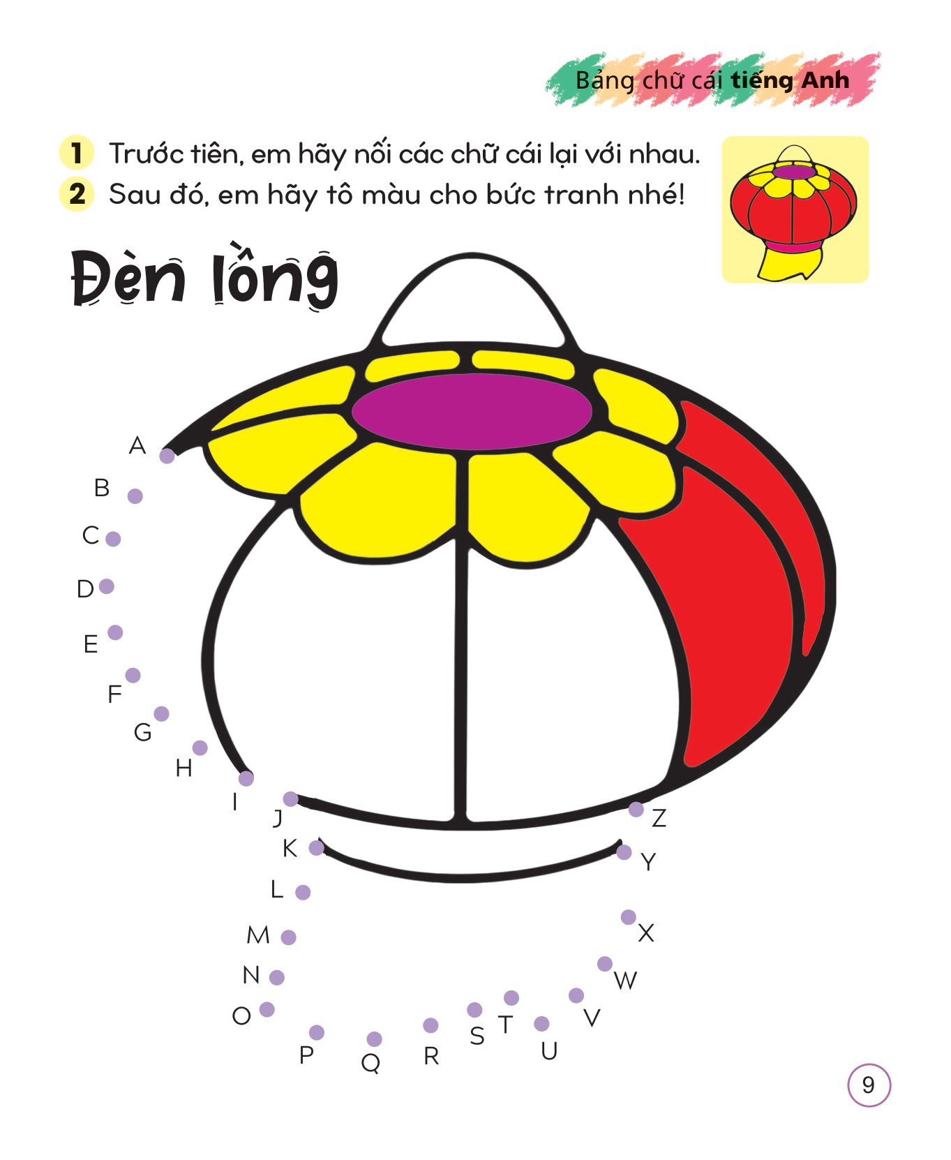 tô màu sáng tạo giúp bé làm quen với chữ cái và con số - bảng chữ cái tiếng anh