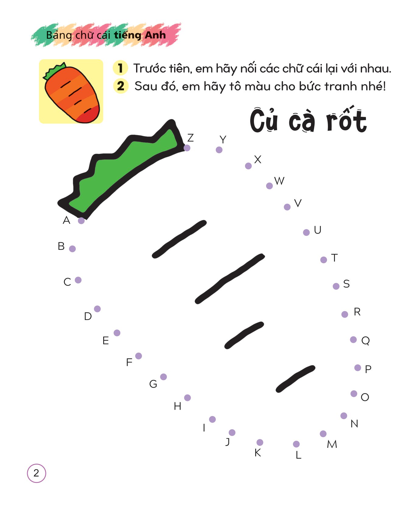 tô màu sáng tạo giúp bé làm quen với chữ cái và con số - bảng chữ cái tiếng anh