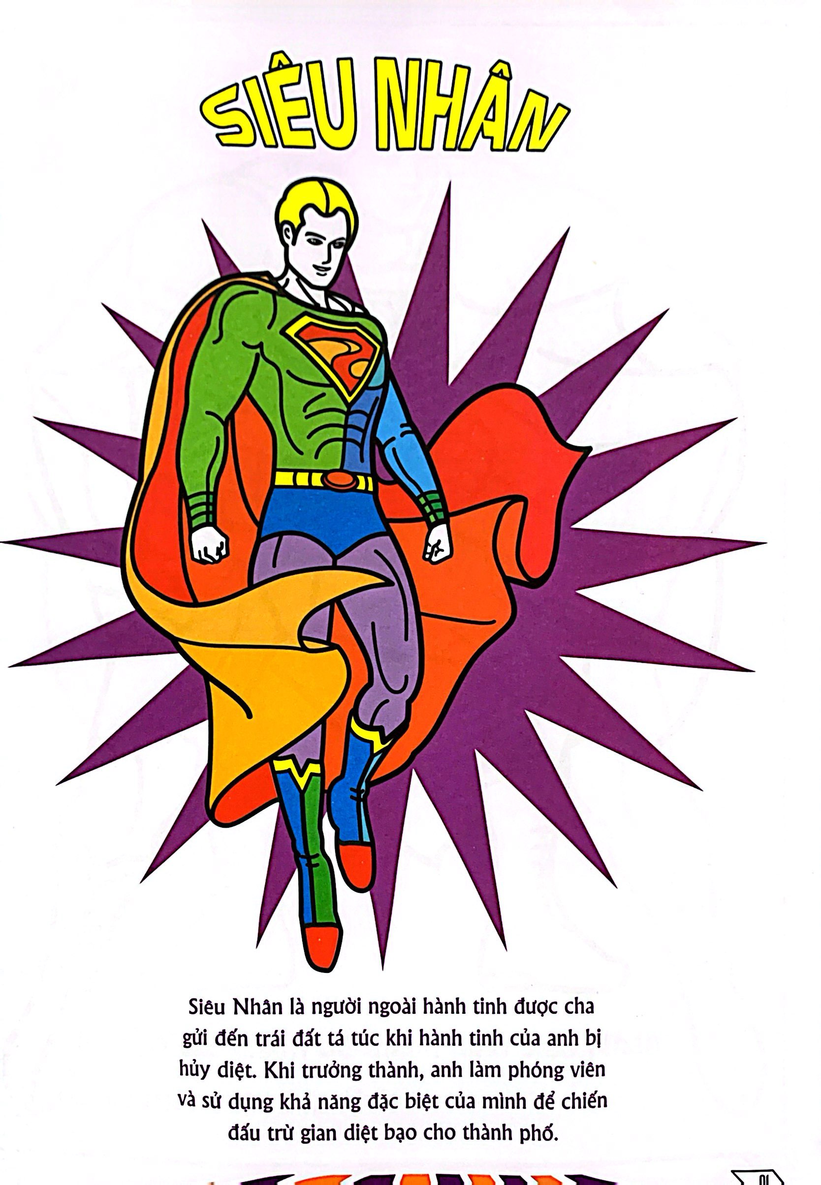 tô màu siêu anh hùng: siêu nhân