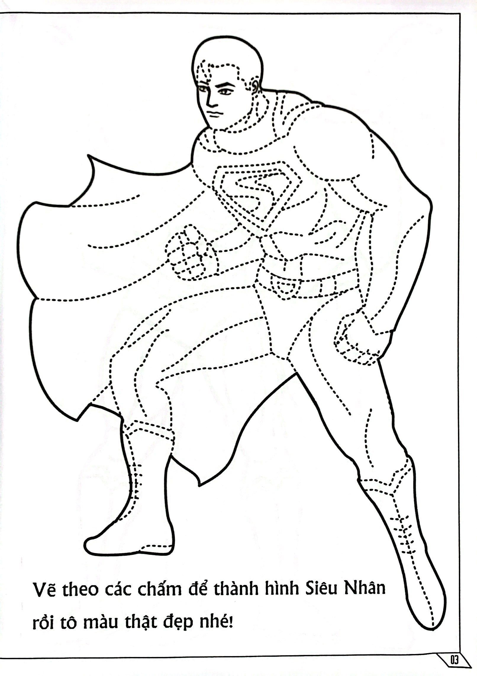 tô màu siêu anh hùng: siêu nhân