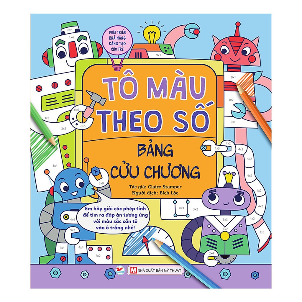 tô màu theo số - bảng cửu chương - phát triển khả năng sáng tạo cho trẻ