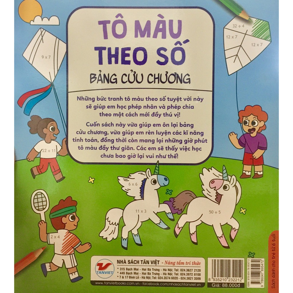tô màu theo số - bảng cửu chương - phát triển khả năng sáng tạo cho trẻ