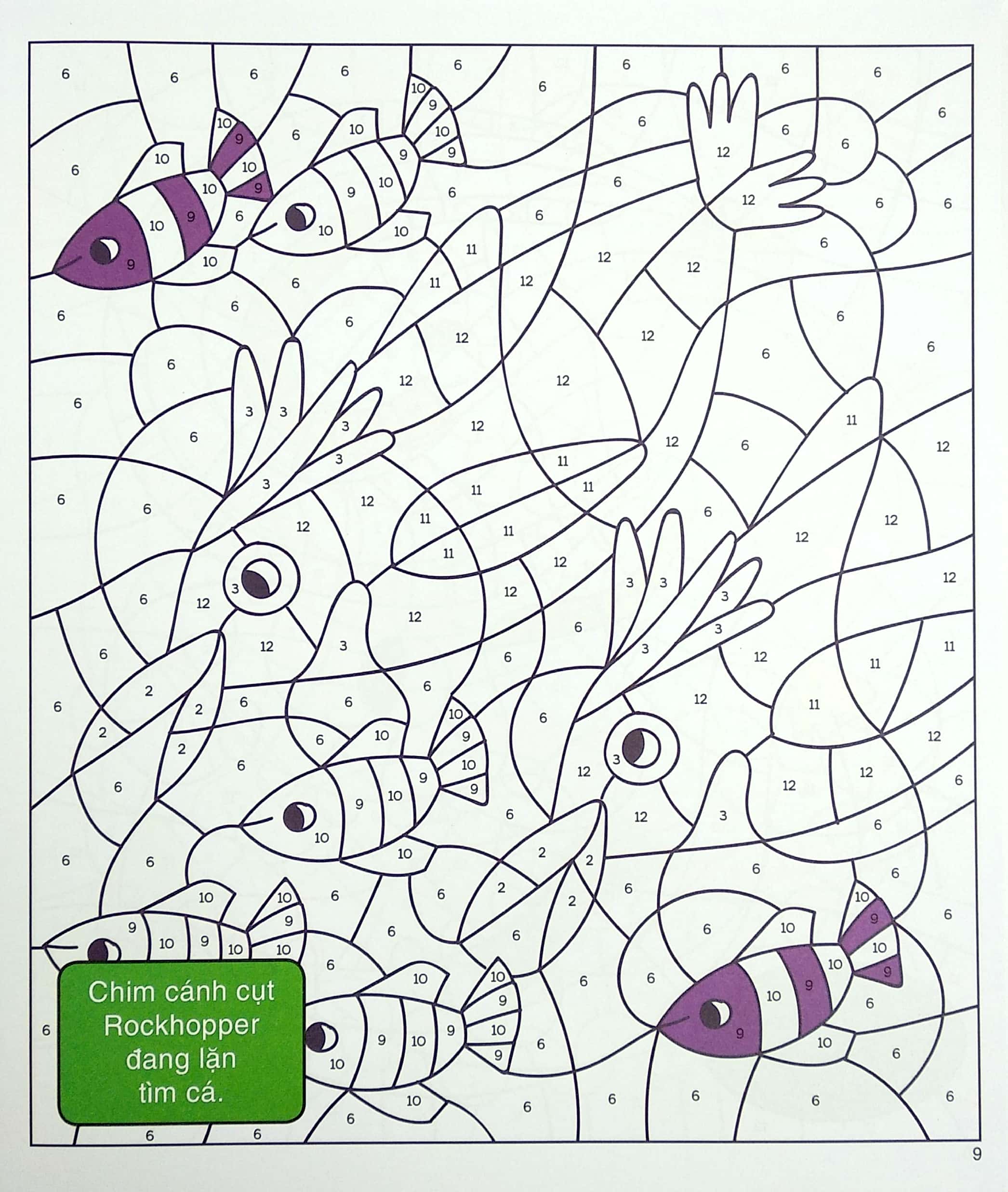 tô màu theo số - dưới đại dương - phát triển khả năng sáng tạo cho trẻ