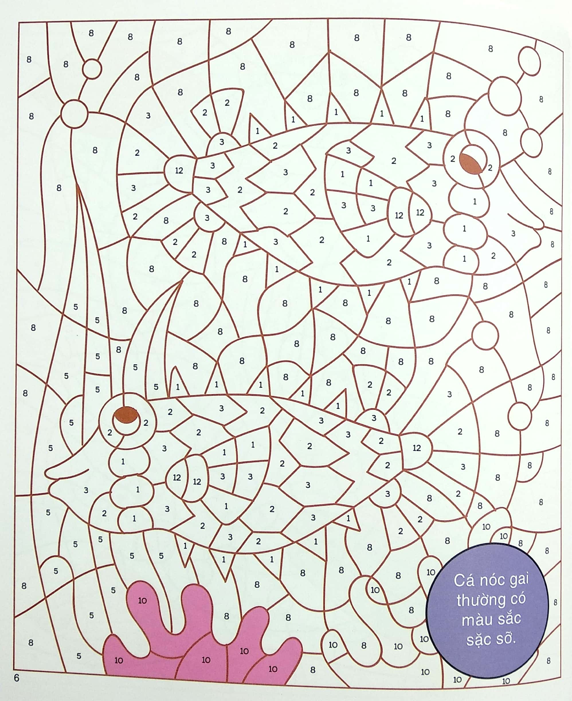 tô màu theo số - dưới đại dương - phát triển khả năng sáng tạo cho trẻ