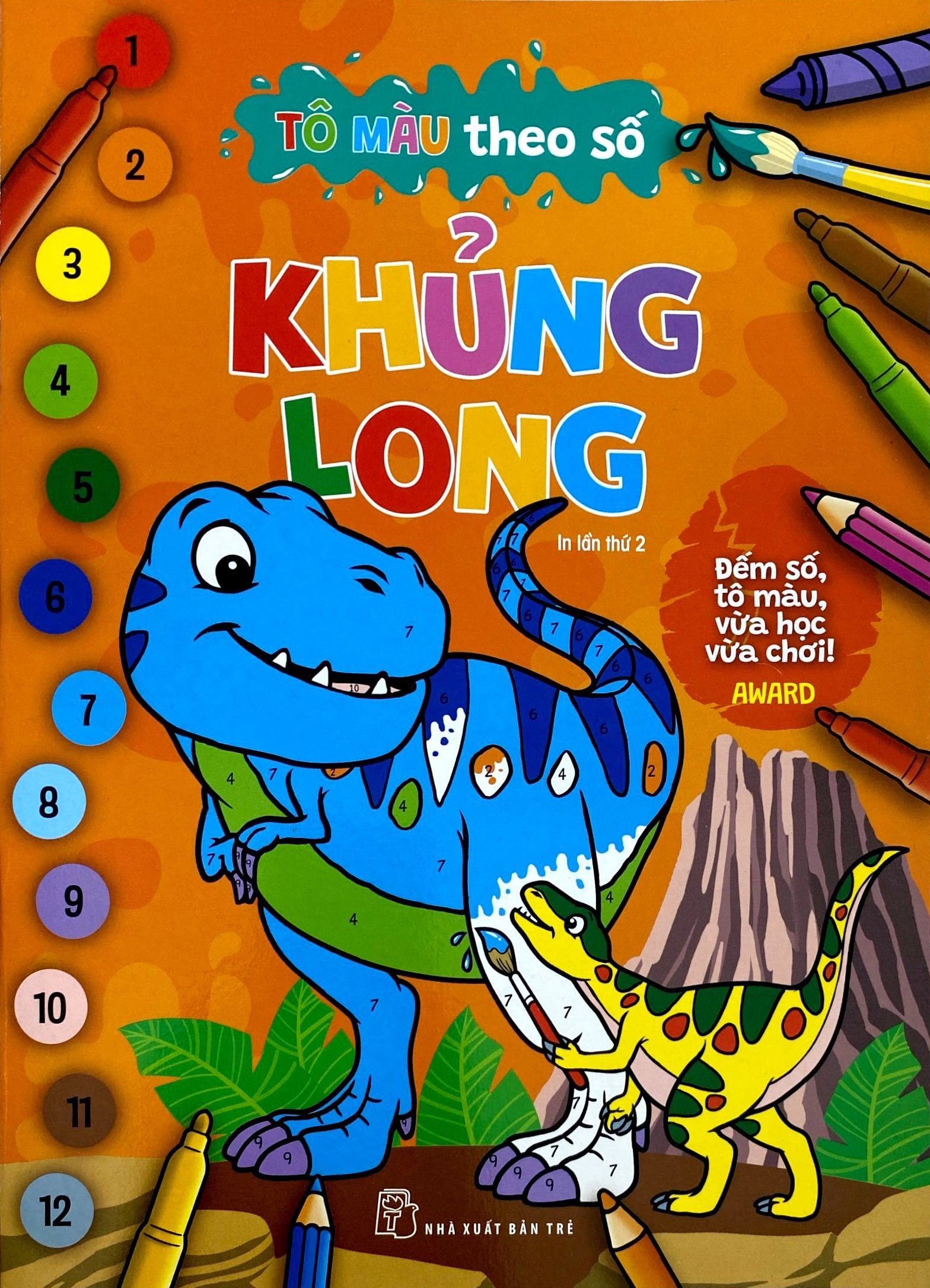 tô màu theo số - khủng long