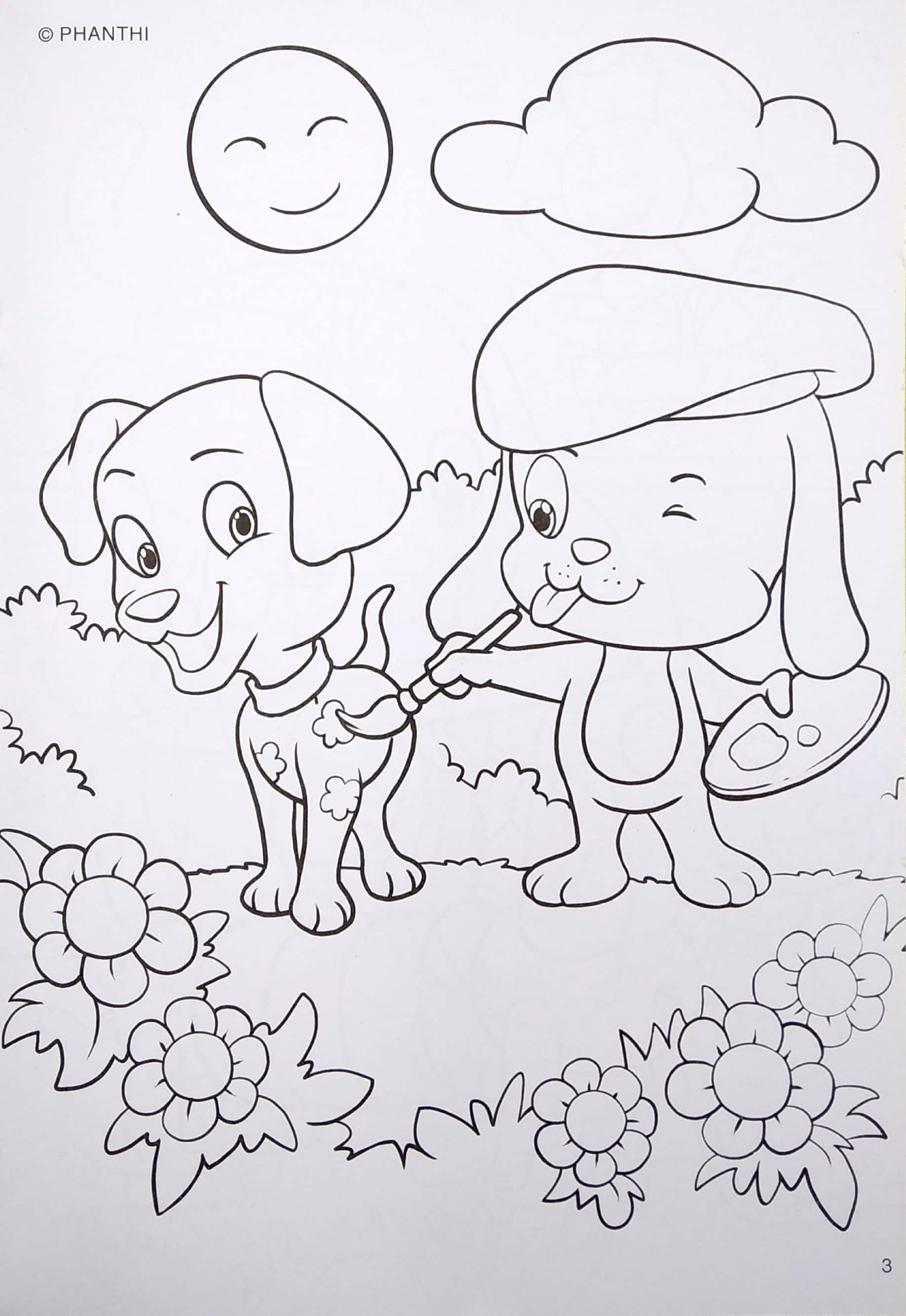 tô màu thú cưng - chó