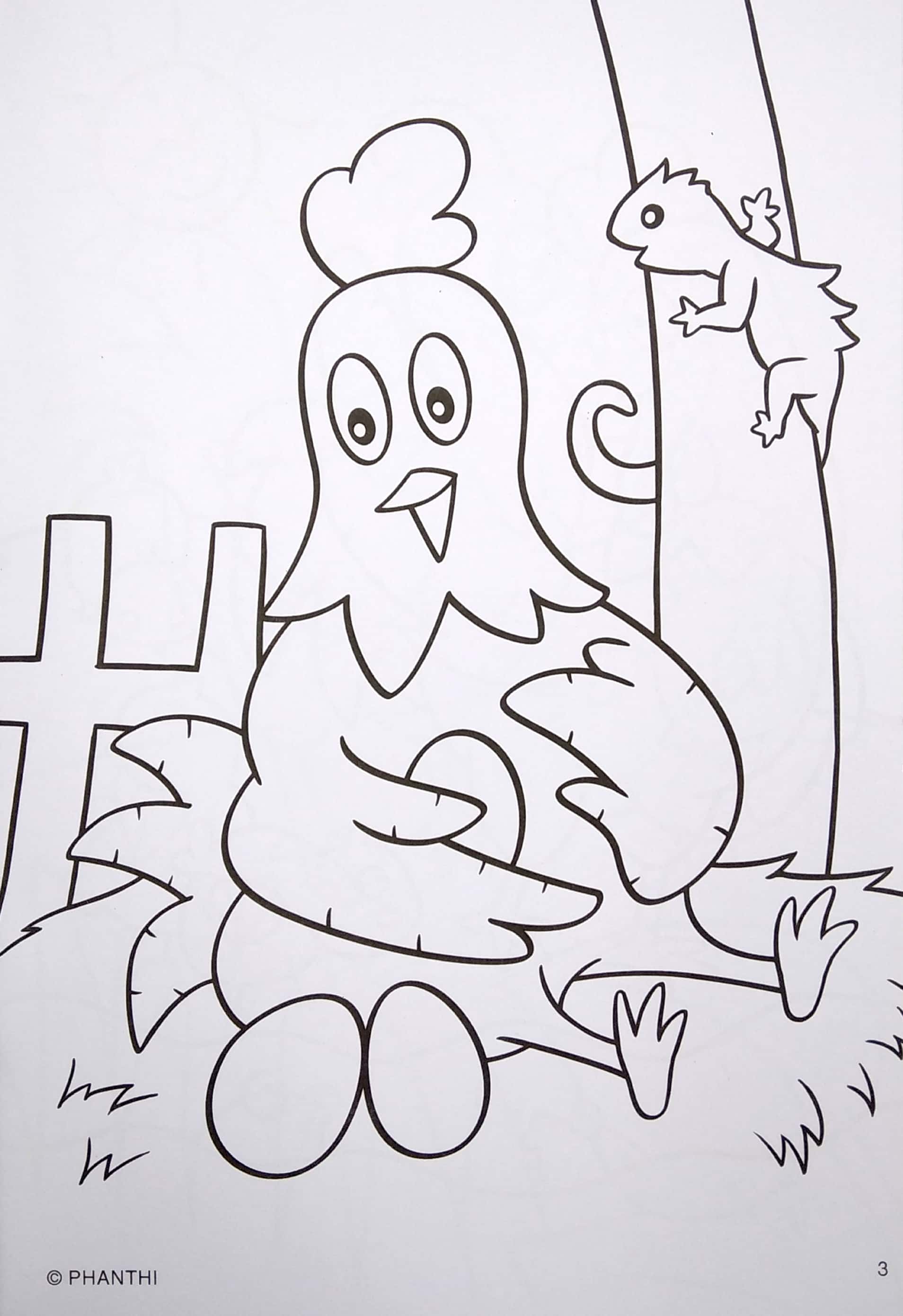 tô màu thú cưng - gà