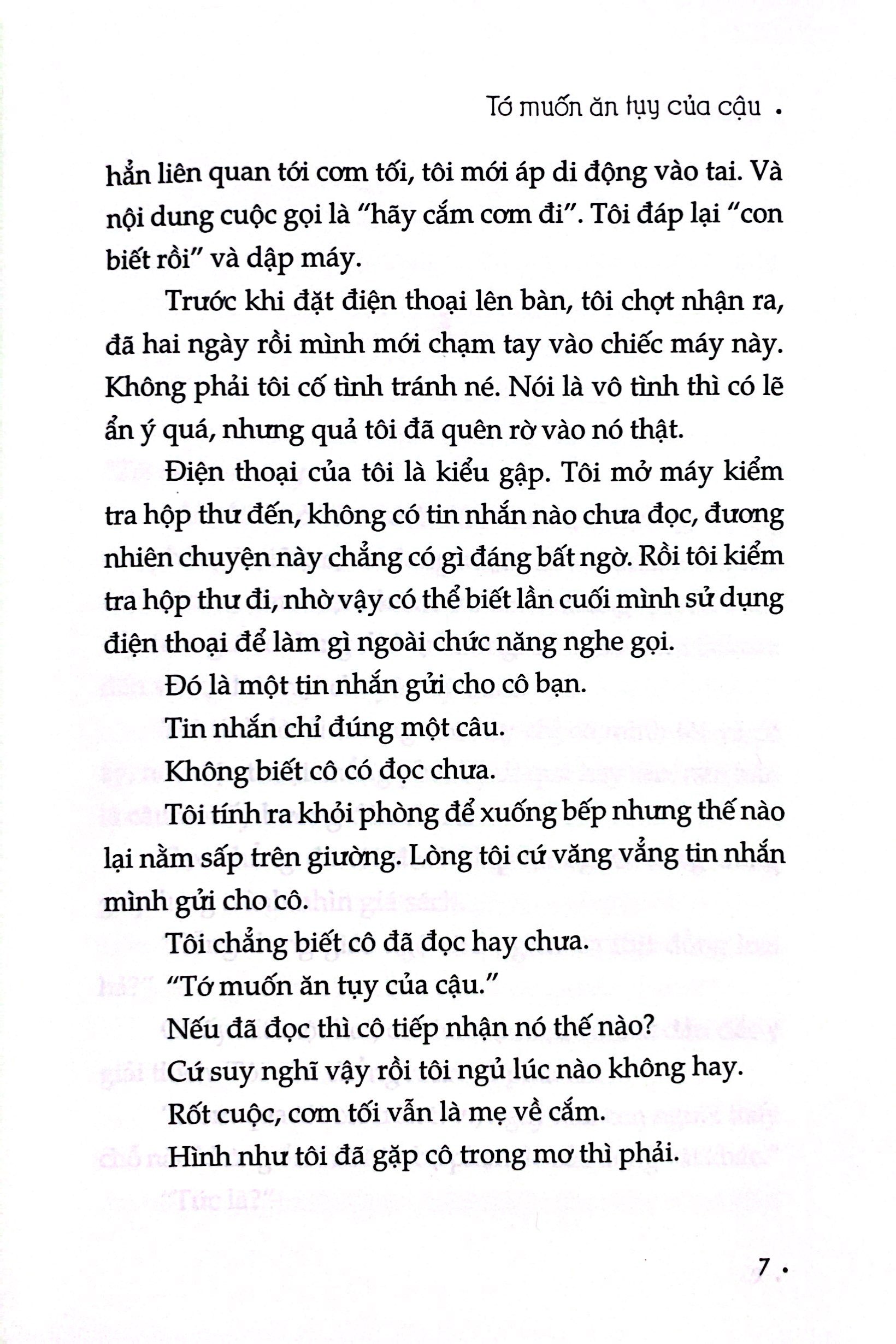 tớ muốn ăn tụy của cậu