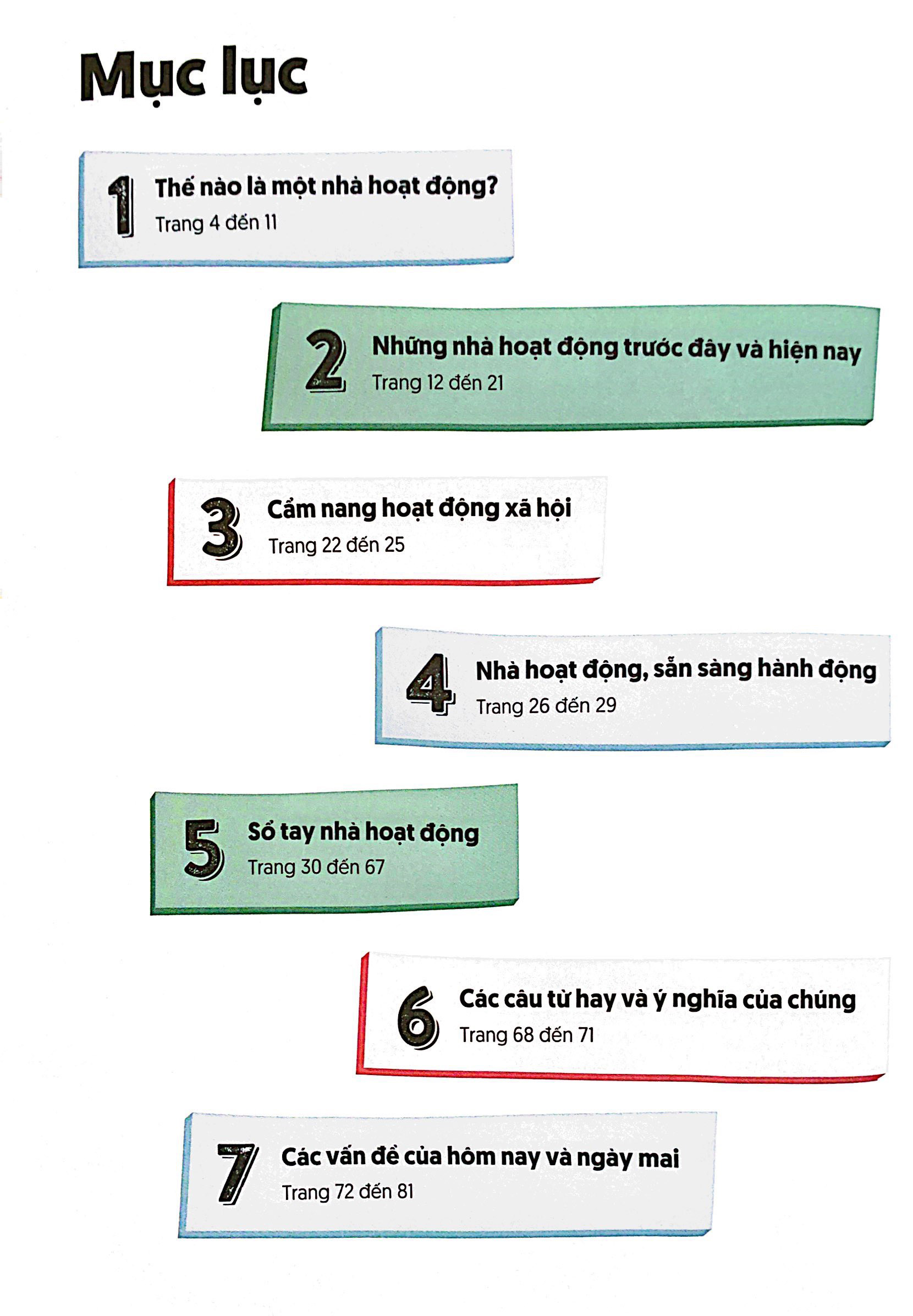 tớ, nhà hoạt động - sổ tay hướng dẫn thay đổi xã hội, từ nhỏ tới lớn