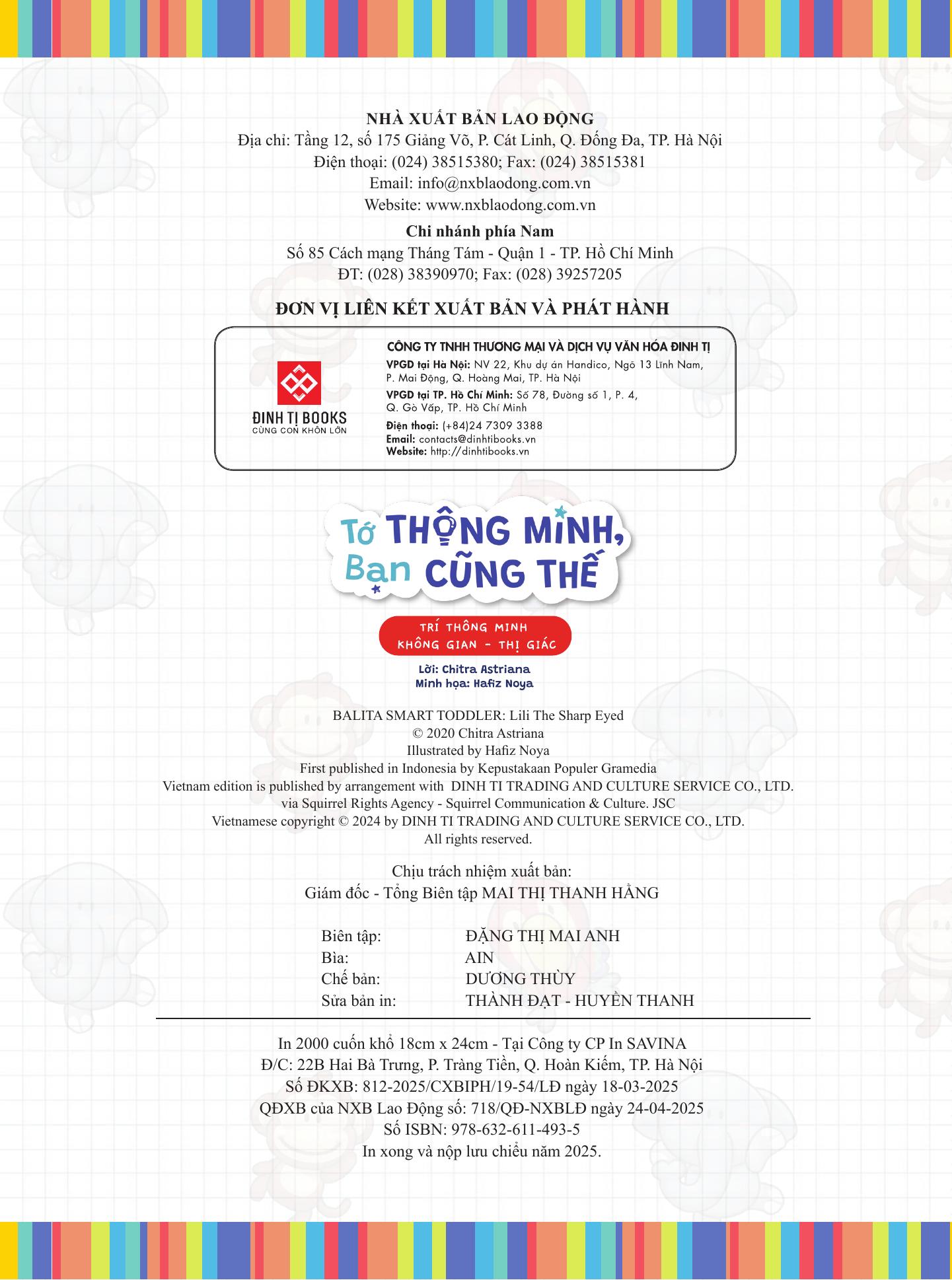 To Thong Minh, Ban Cung The - Tri Thong Minh Khong Gian-Thi Giac - Song Ngu Viet-Anh