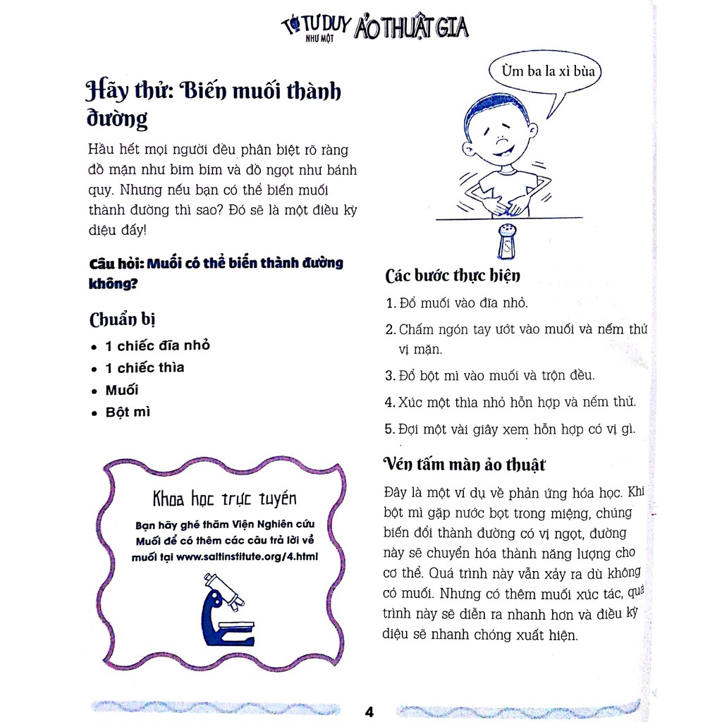 tớ tư duy như một ảo thuật gia – tất tần tật về thí nghiệm thần kỳ (tái bản 2019)