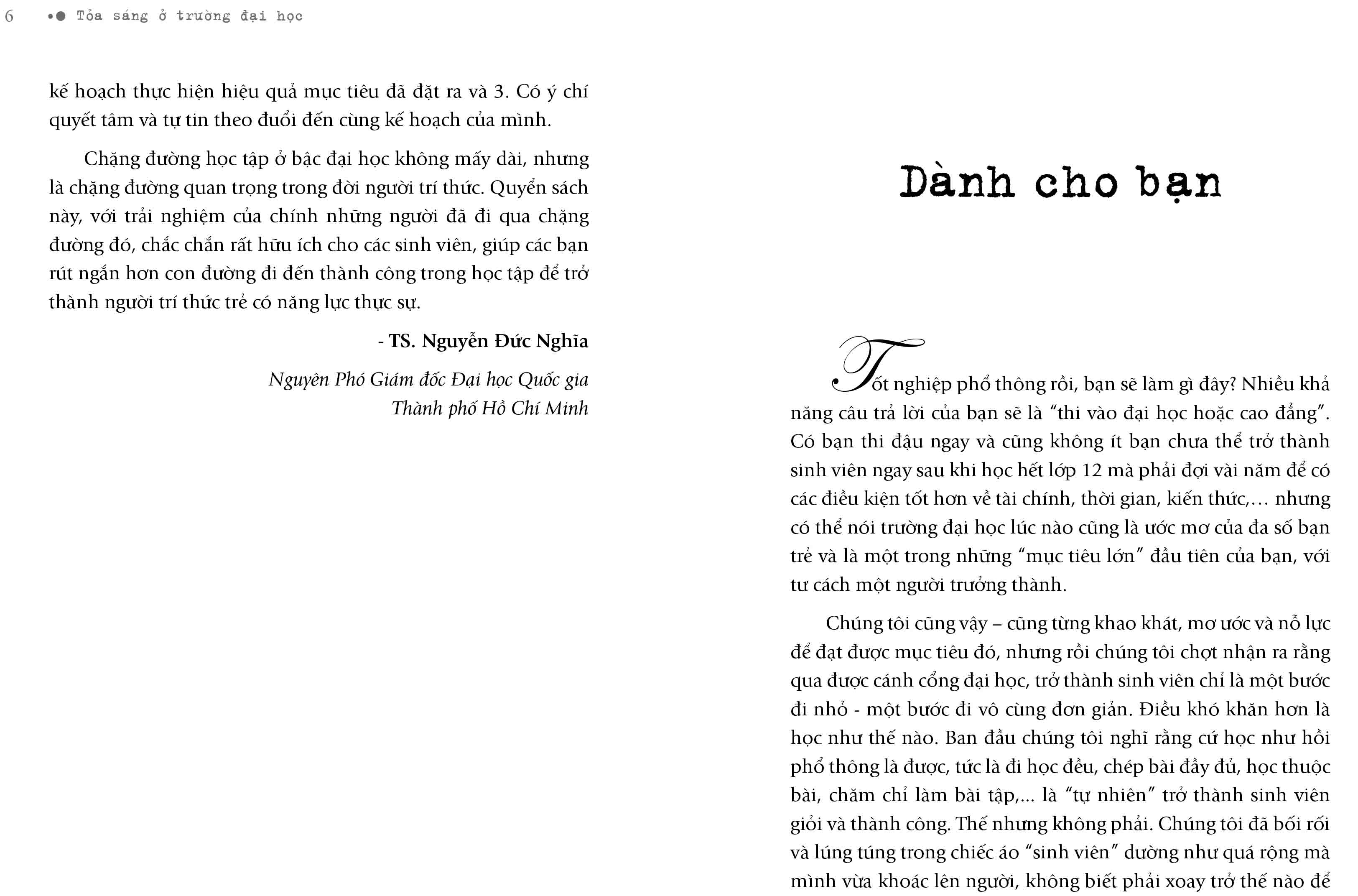 tỏa sáng ở trường đại học