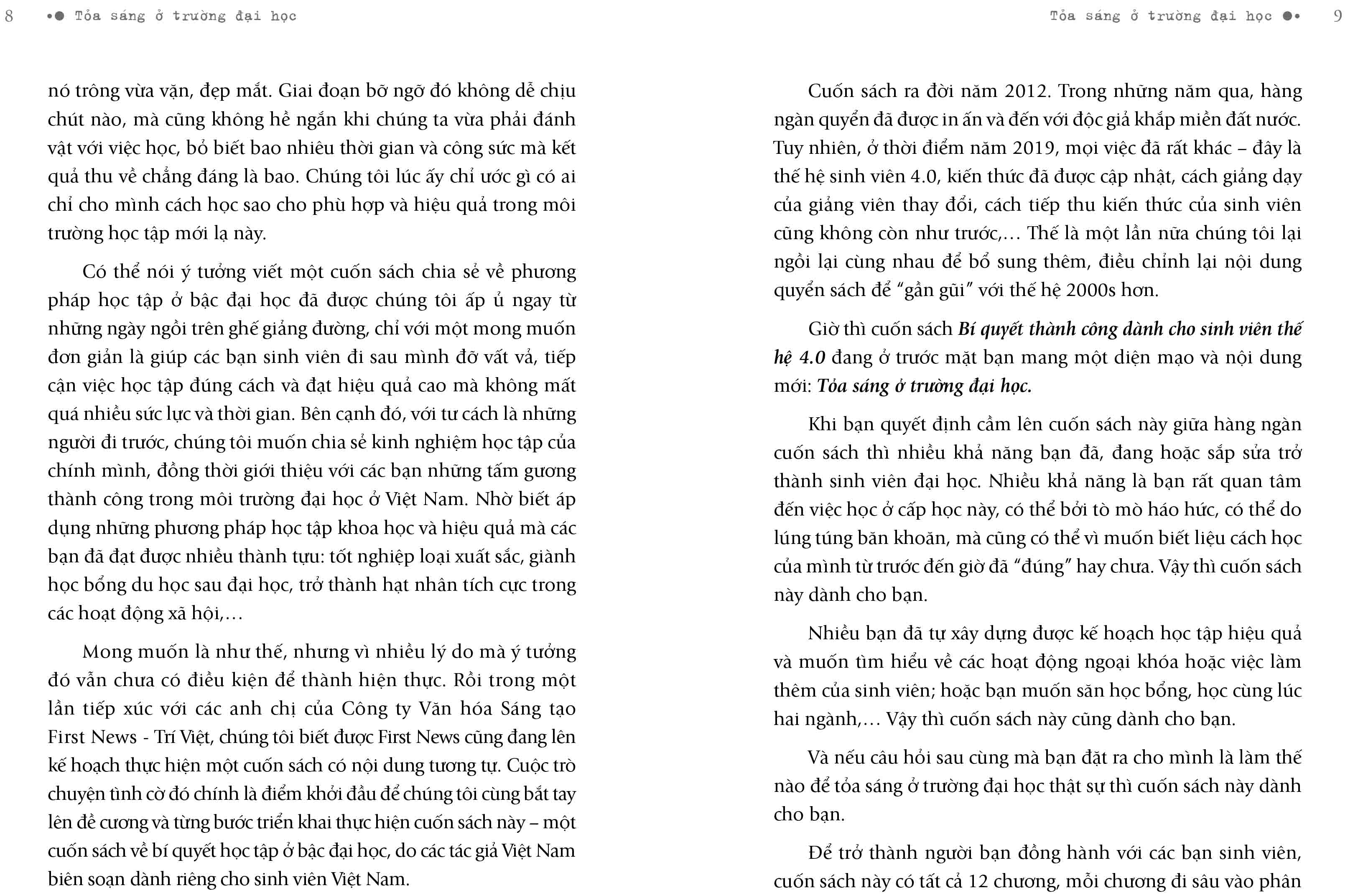 tỏa sáng ở trường đại học