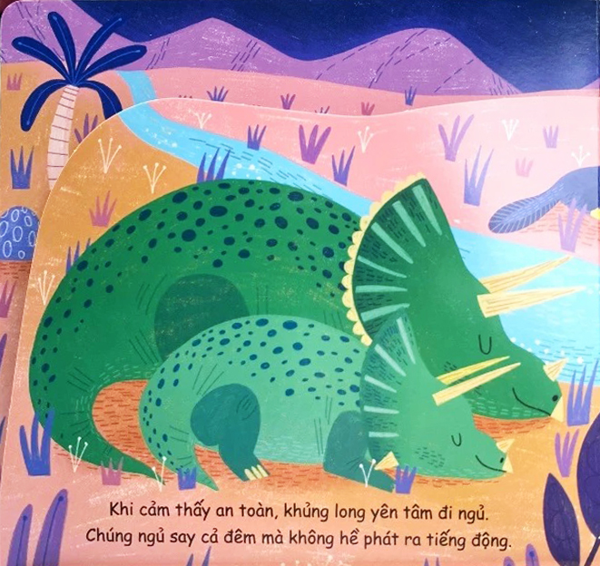 tỏa sáng trong đêm - chúc ngủ ngon khủng long - bìa cứng