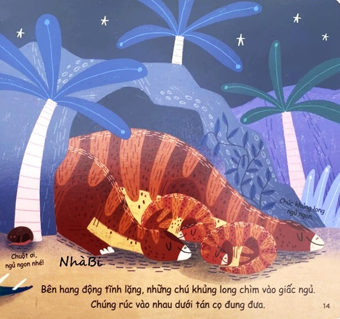 tỏa sáng trong đêm - chúc ngủ ngon khủng long - bìa cứng