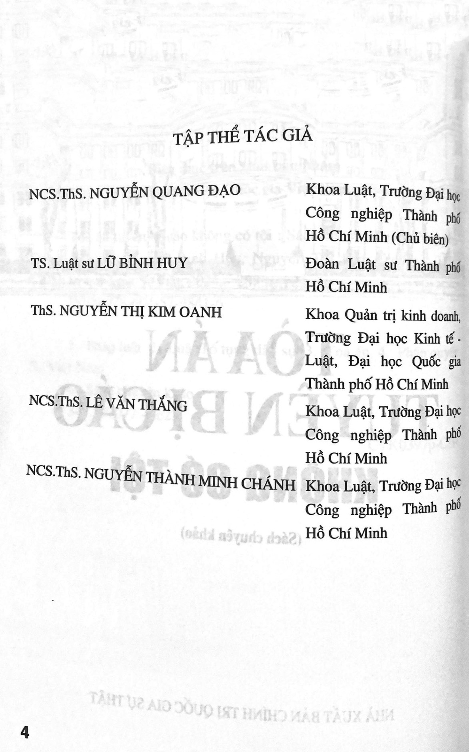 tòa tuyên án bị cáo không có tội