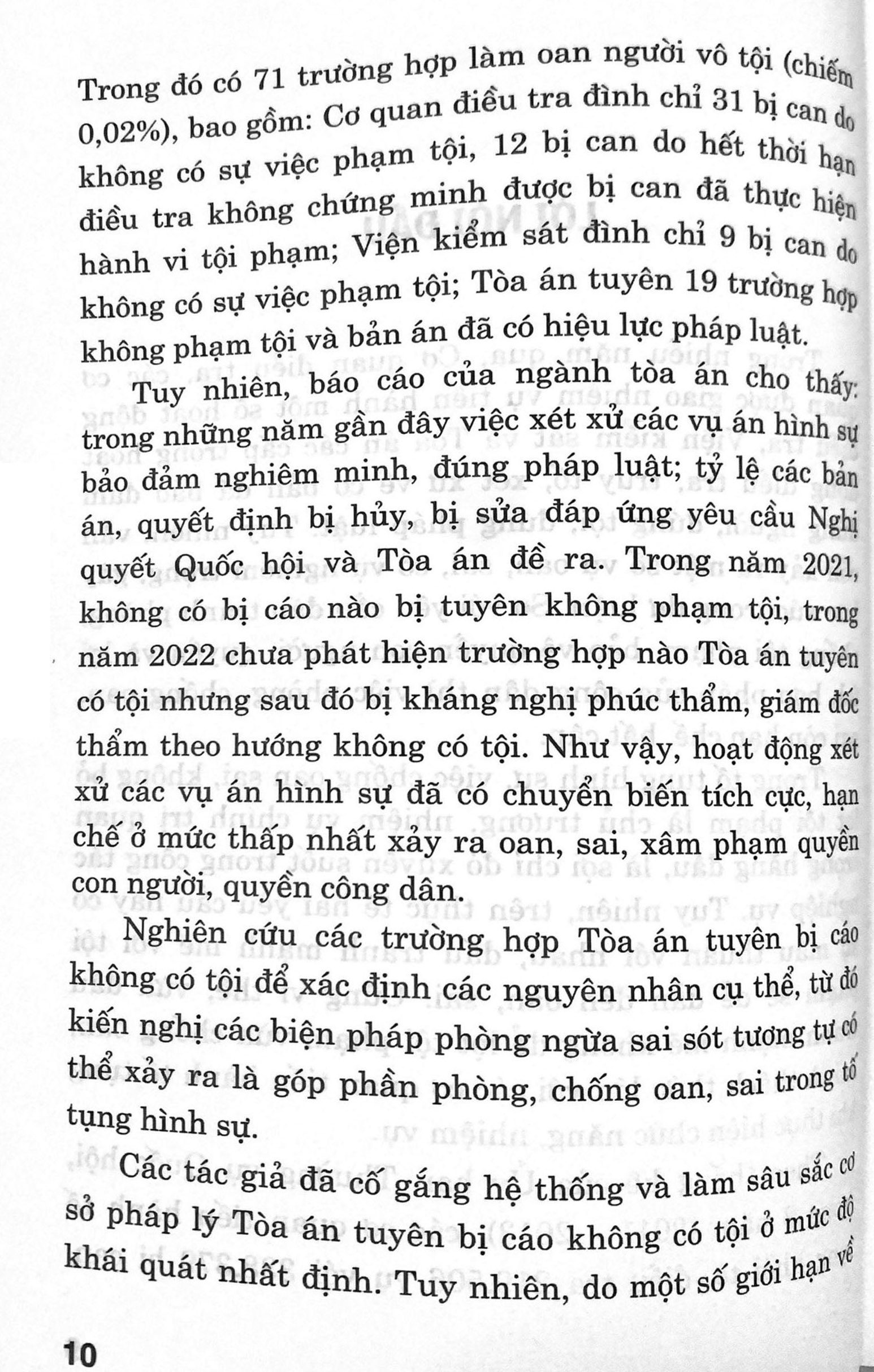 tòa tuyên án bị cáo không có tội