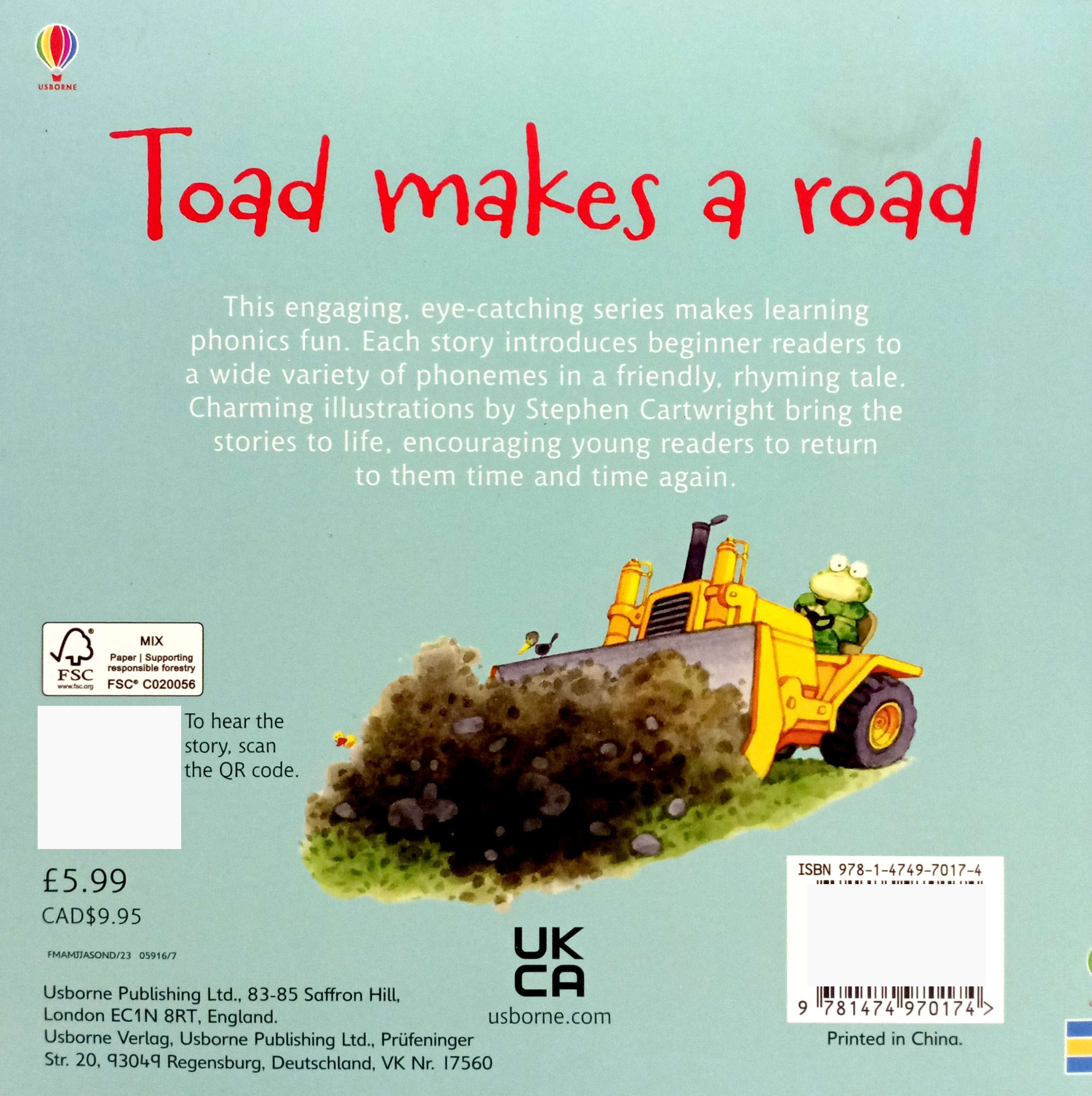 toad makes a road
