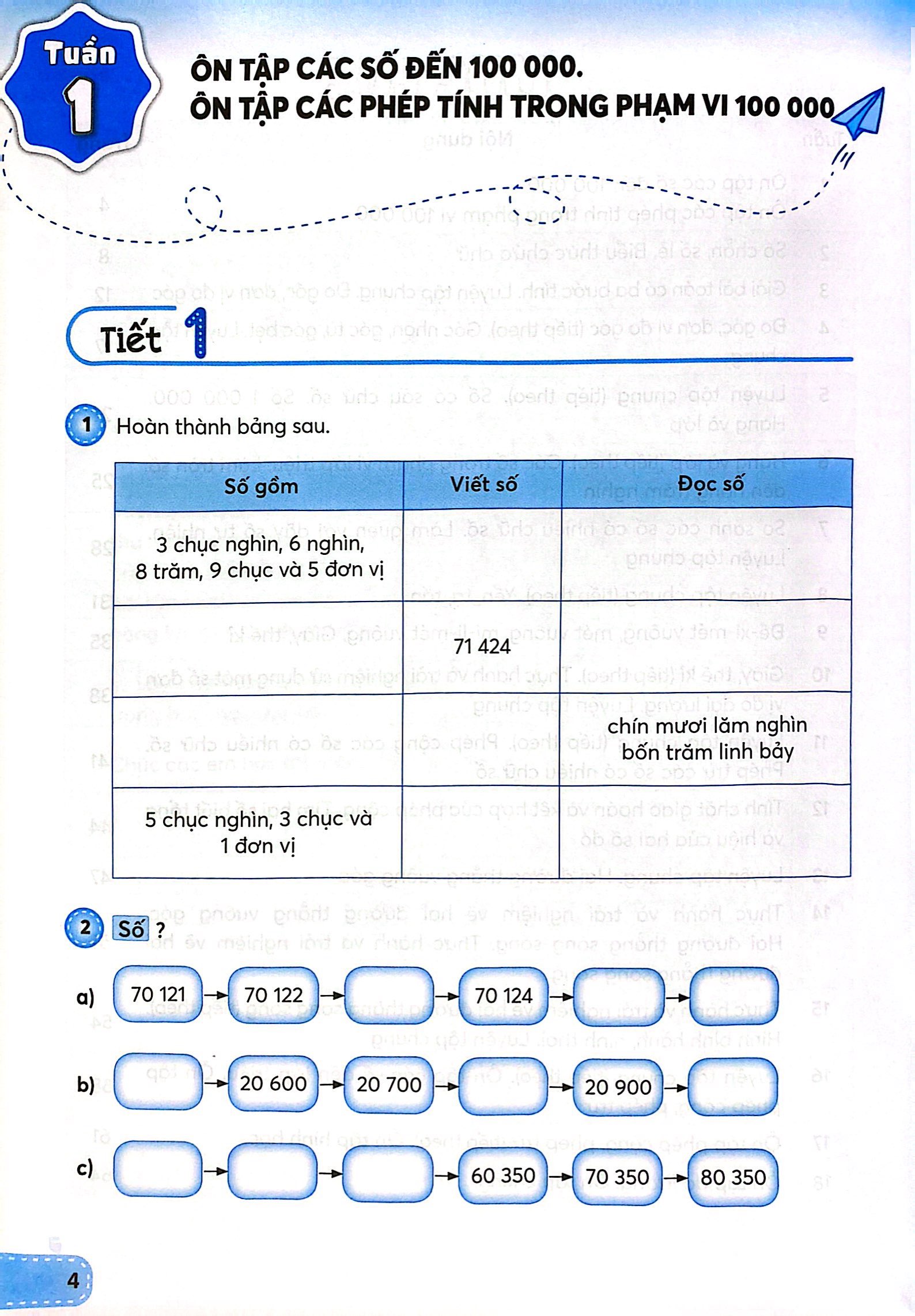toán 4 - tập 1 (kết nối) (dành cho buổi học thứ hai)