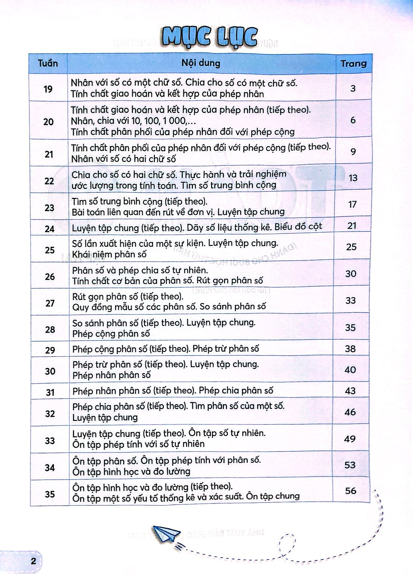 toán 4 - tập 2 (kết nối) (dành cho buổi học thứ hai)