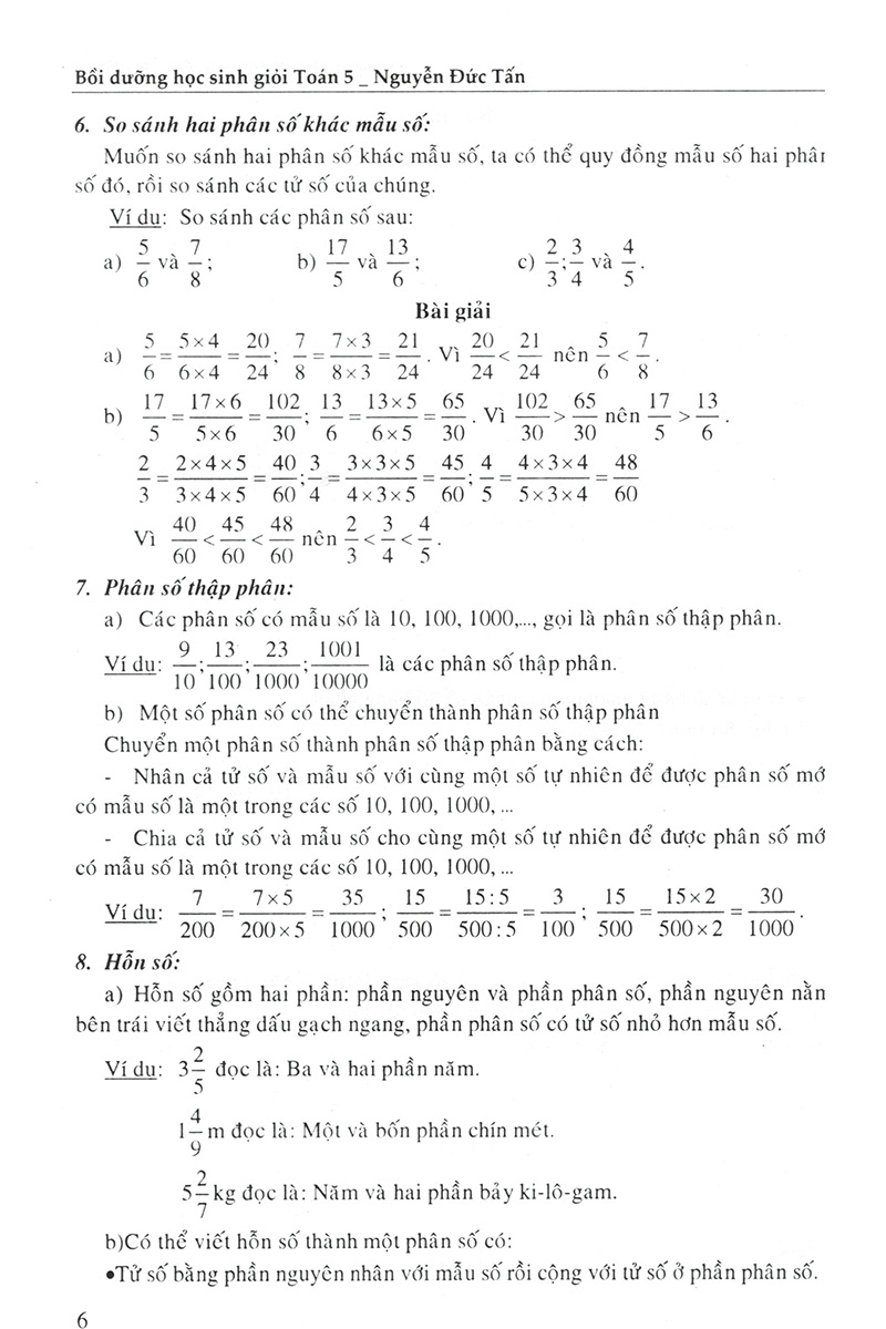 toán 5 - bồi dưỡng học sinh giỏi theo chuyên đề (phân số - tỉ số)