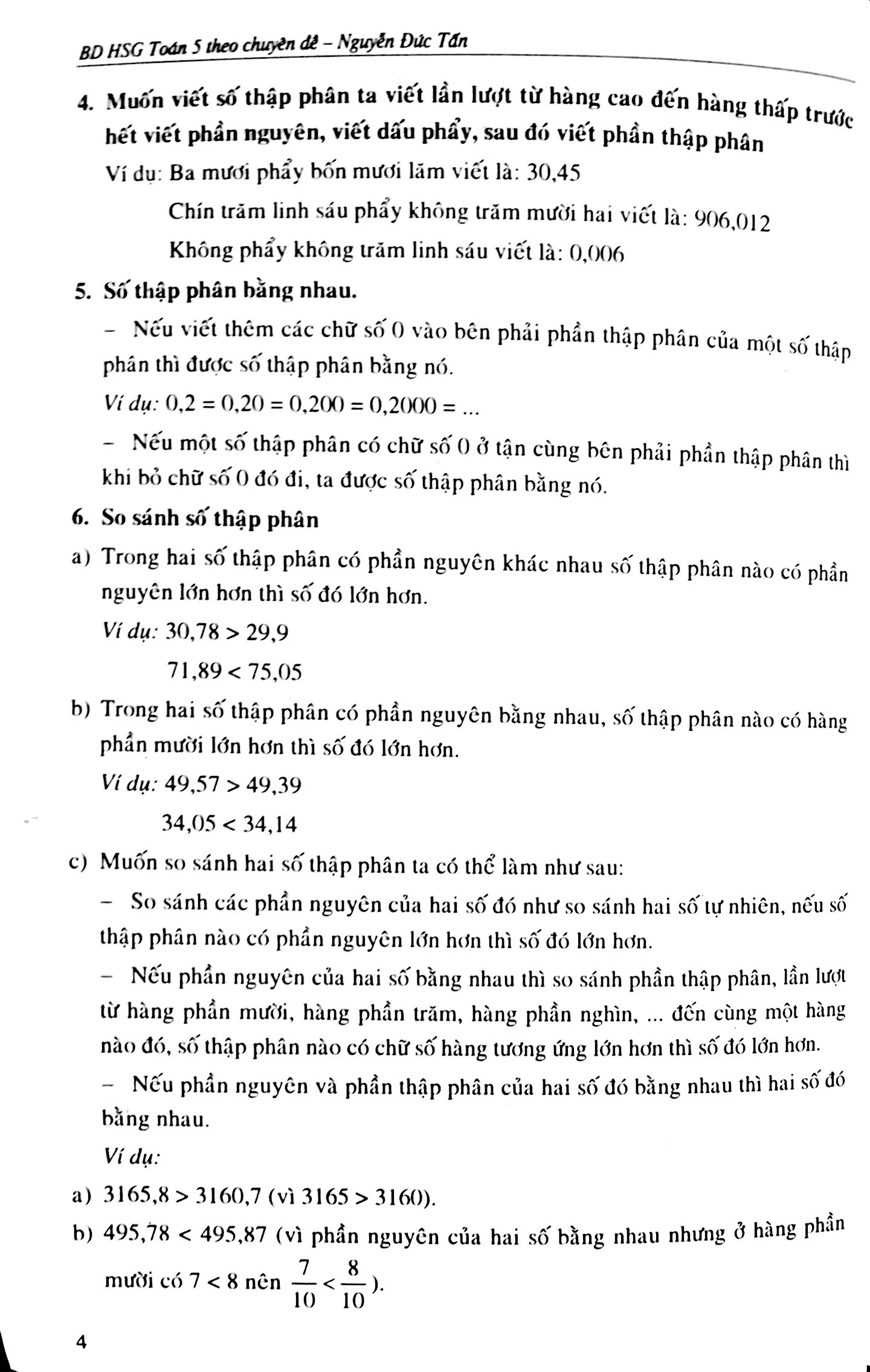 toán 5-bồi dưỡng học sinh giỏi theo chuyên đề (số thập phân - các phép tính về số thạp phân)