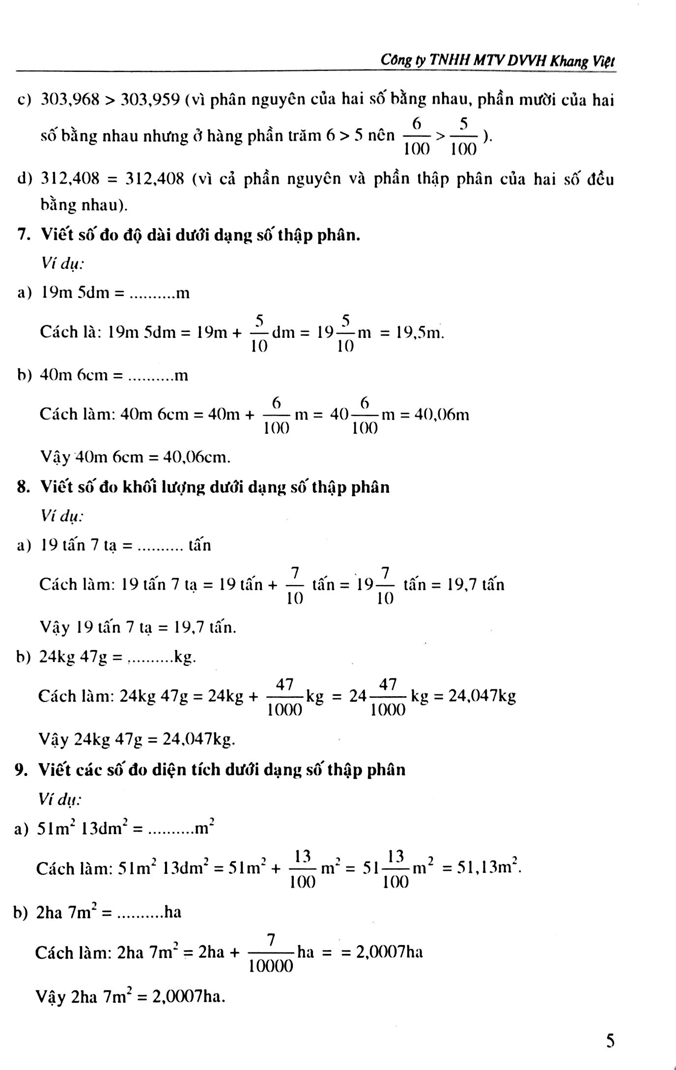 toán 5-bồi dưỡng học sinh giỏi theo chuyên đề (số thập phân - các phép tính về số thạp phân)
