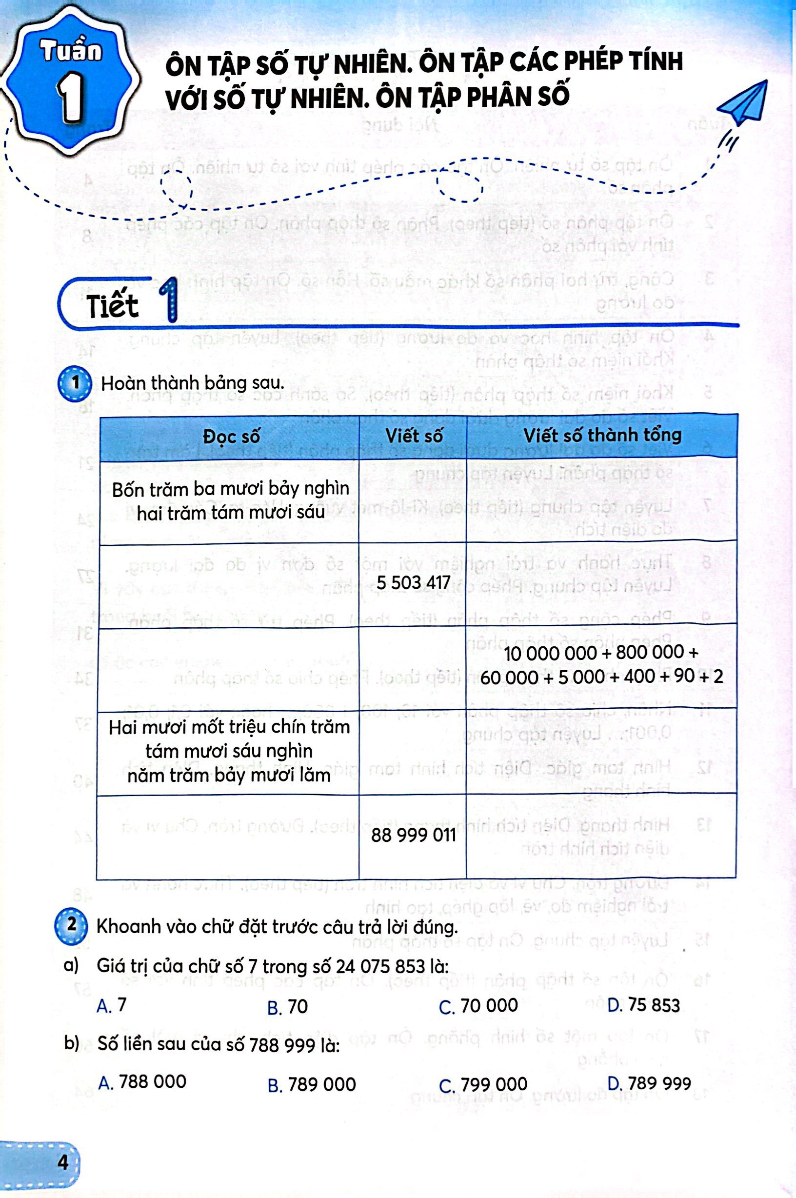 toán 5 - tập 1 (kết nối) (dành cho buổi học thứ hai)