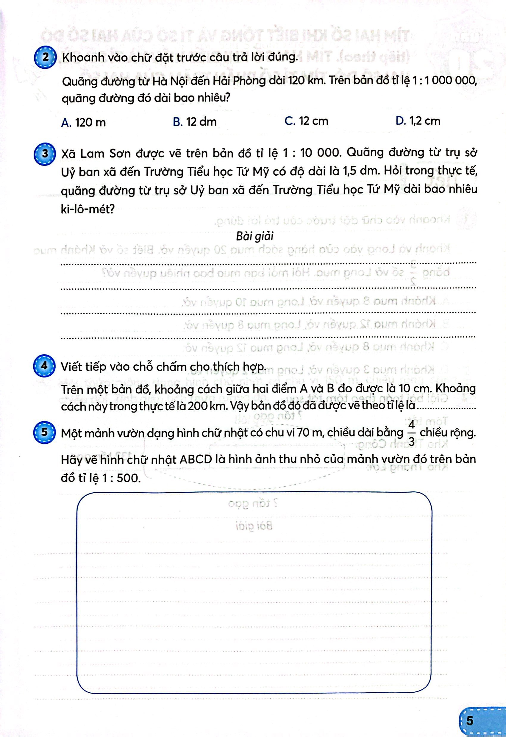 toán 5 - tập 2 (kết nối) (dành cho buổi học thứ hai)