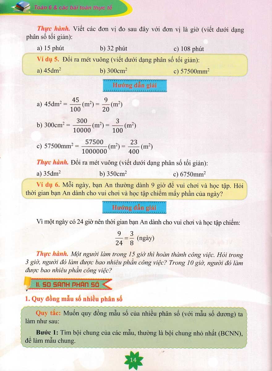 toán 6 và các bài toán thực tế - tập 2