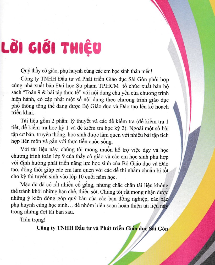 toán 9 và bài toán thực tế