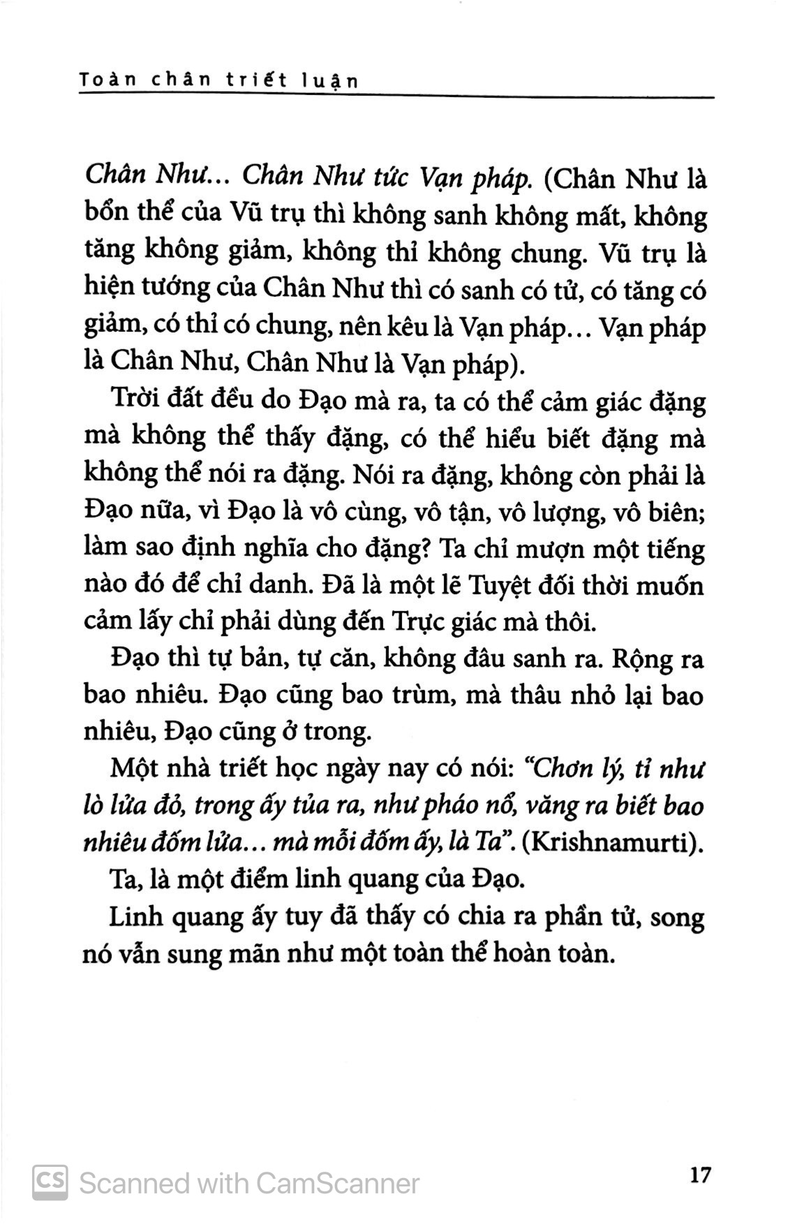 toàn chân triết luận (tái bản 2024)