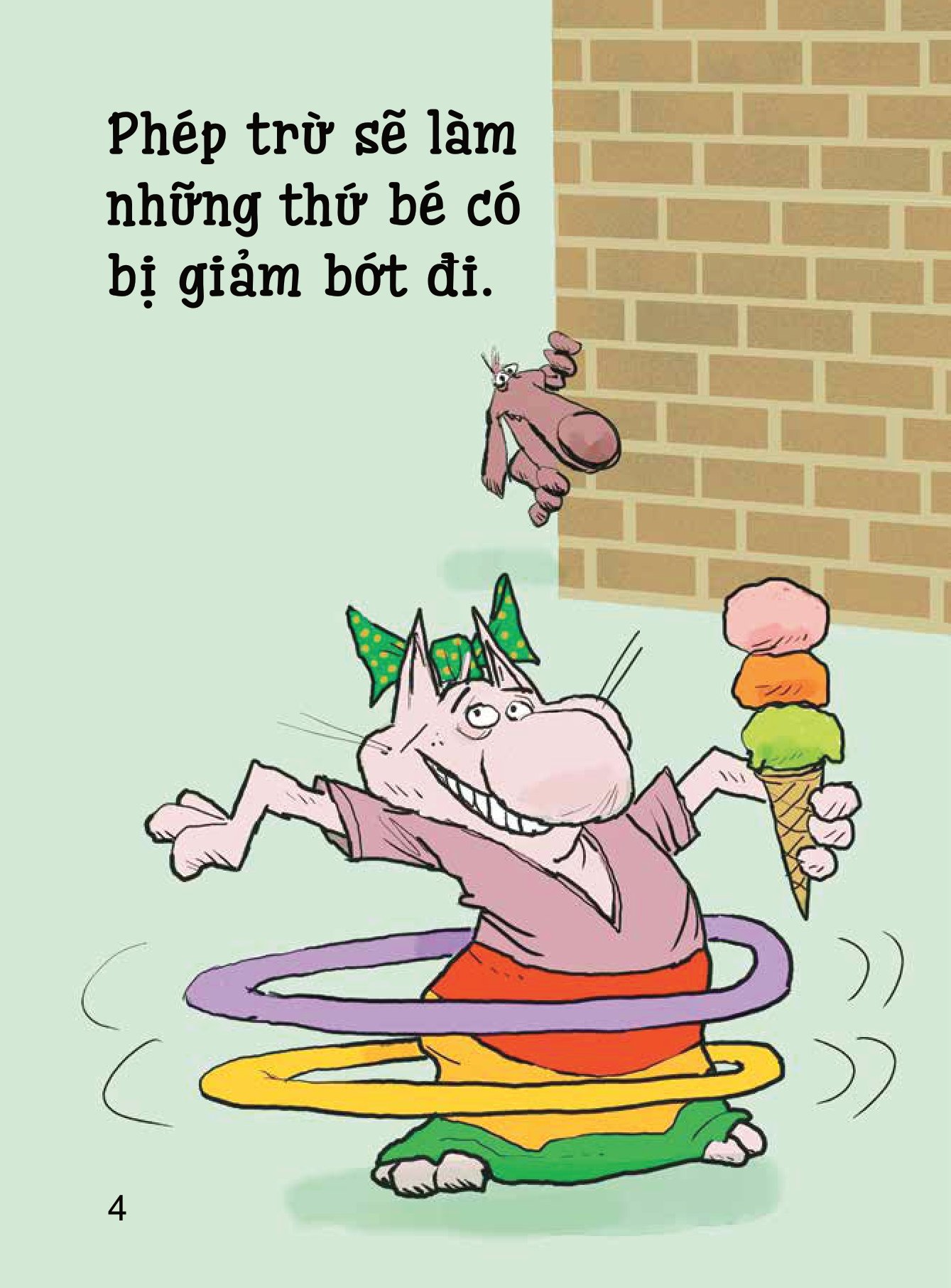 toán học cho bé biết… - bớt một que kem, bé còn mấy chiếc?