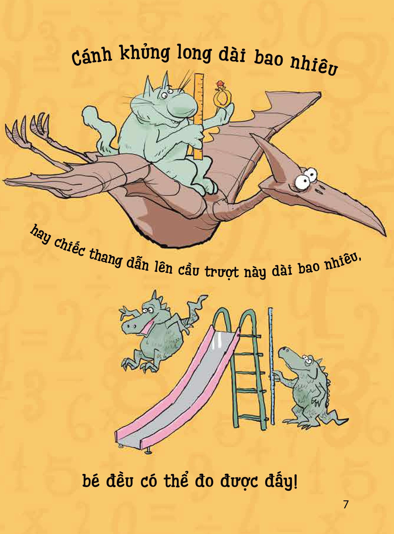 toán học cho bé biết… - cánh khủng long dài bao nhiêu?