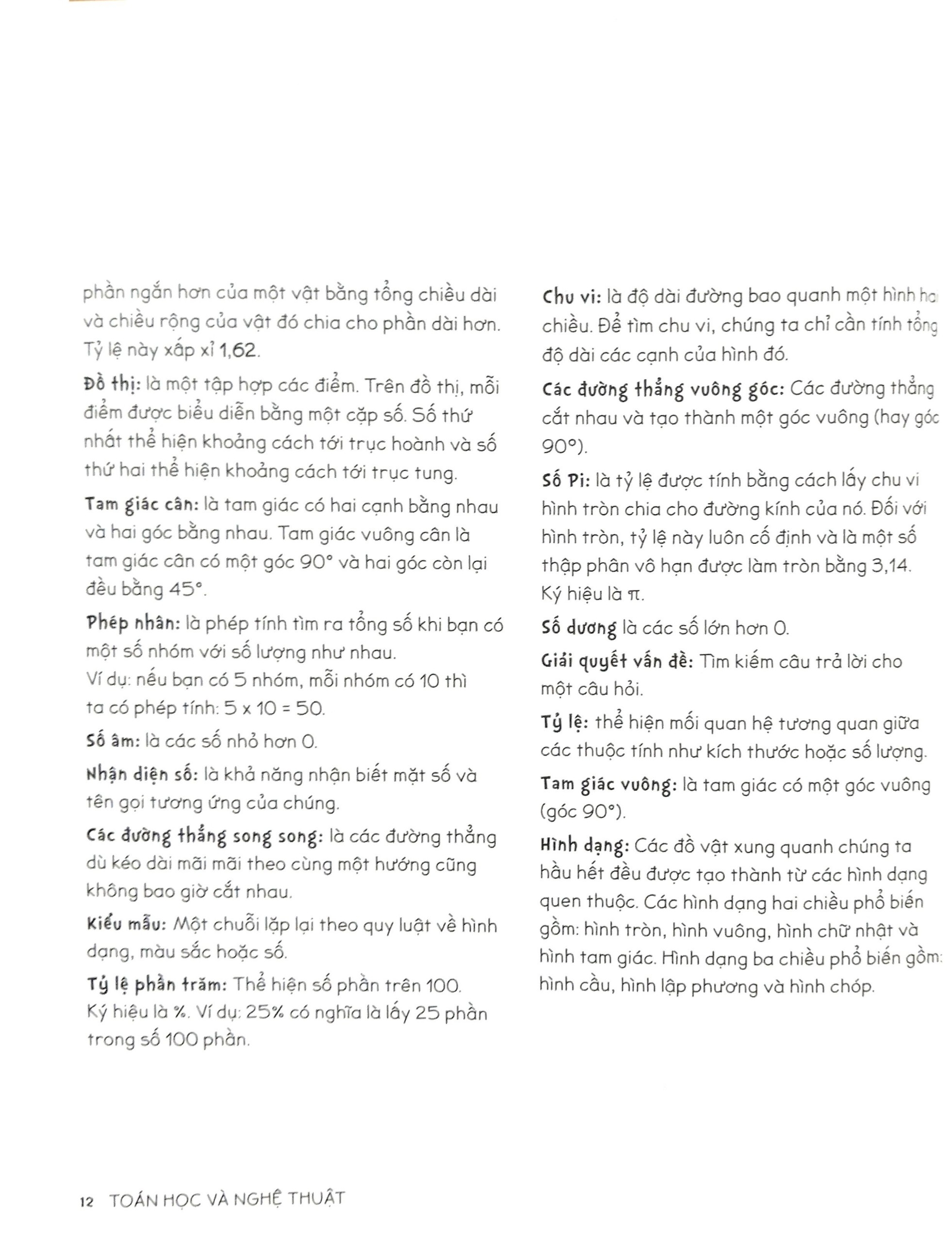 toán học và nghệ thuật sáng tạo cho trẻ em