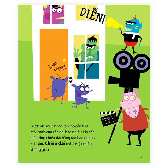 toán học vui nhộn - đo lường quái vật: chu vi, diện tích và thể tích