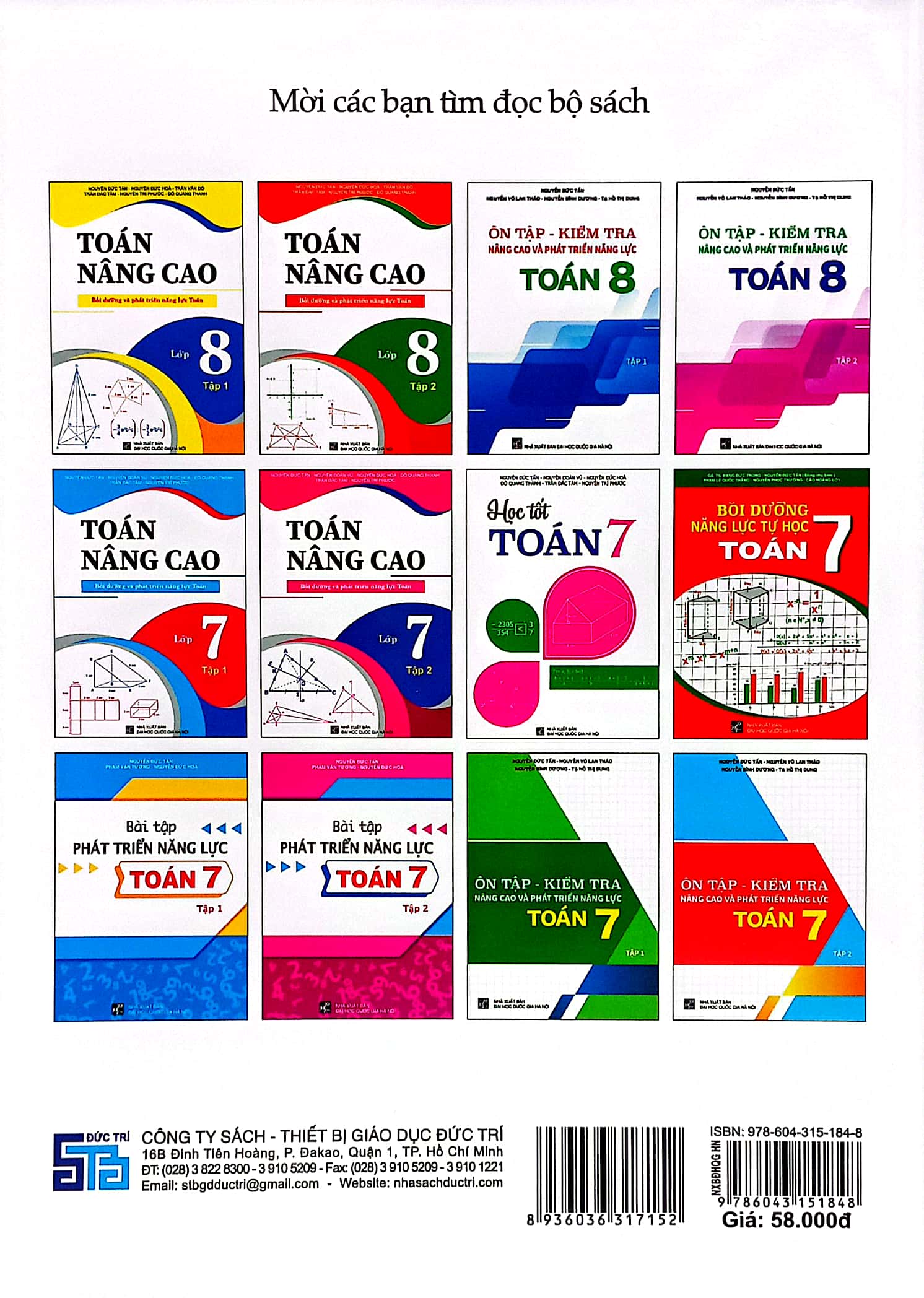 toán nâng cao - bồi dưỡng và phát triển năng lực toán - lớp 8 - tập 1