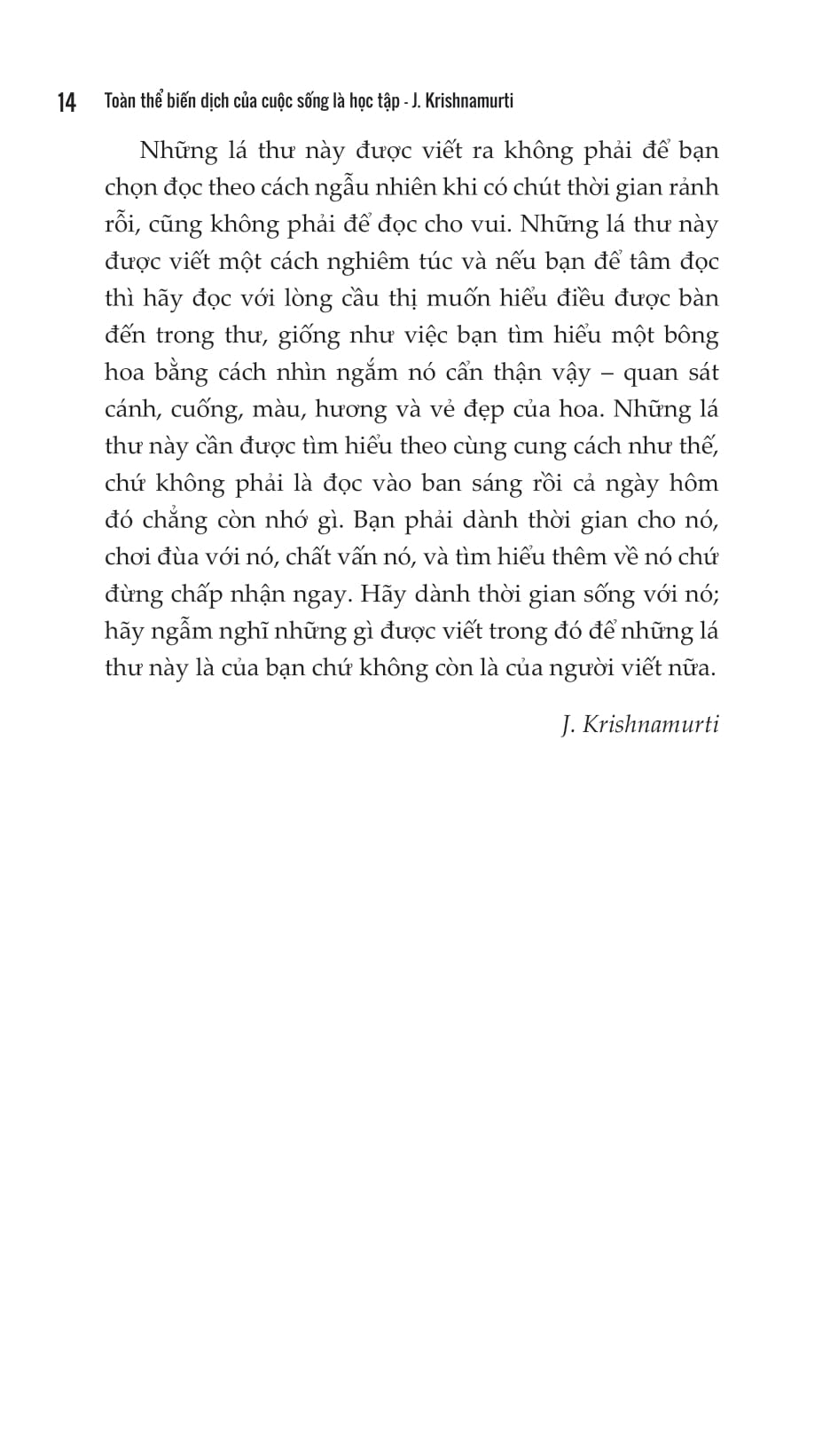 toàn thể biến dịch của cuộc sống là học tập