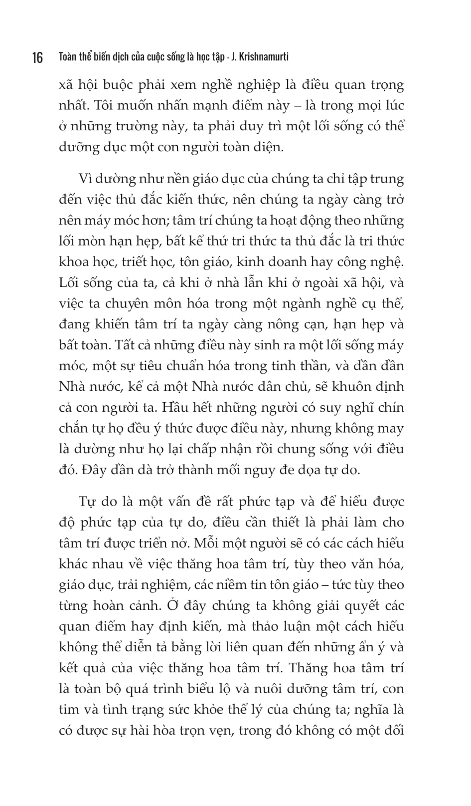 toàn thể biến dịch của cuộc sống là học tập
